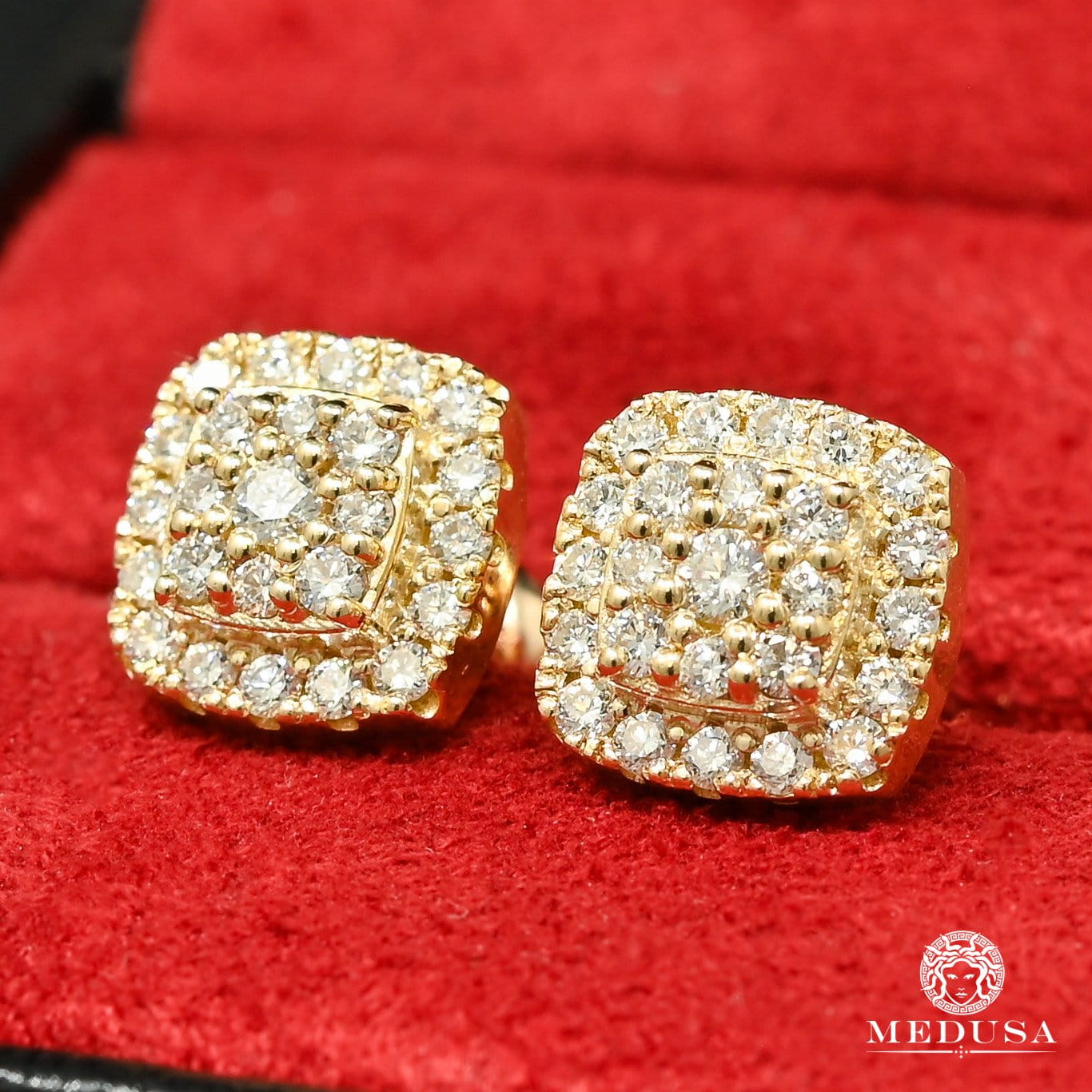 Studs Diamants en Or 10K | Boucles d’Oreilles 11mm Studs D25 - Diamant