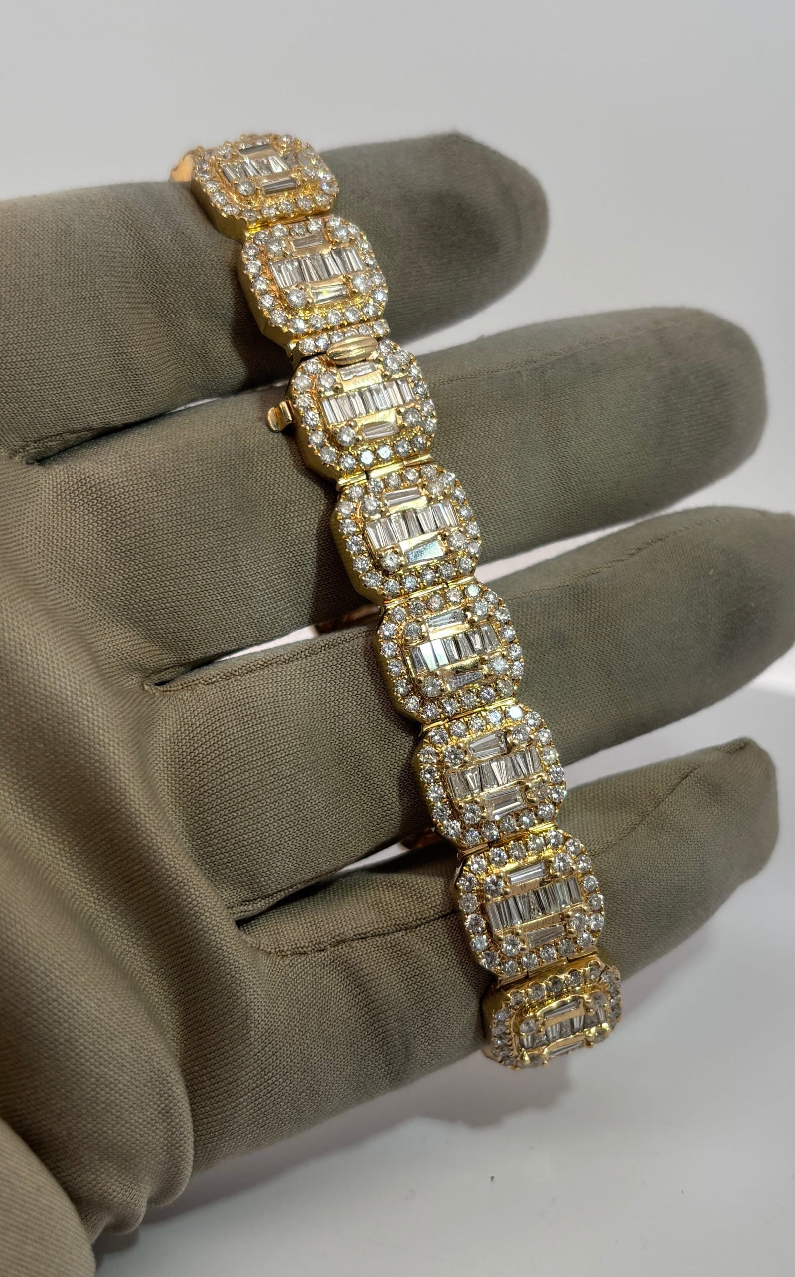 13mm square diamond tennis bracelet 