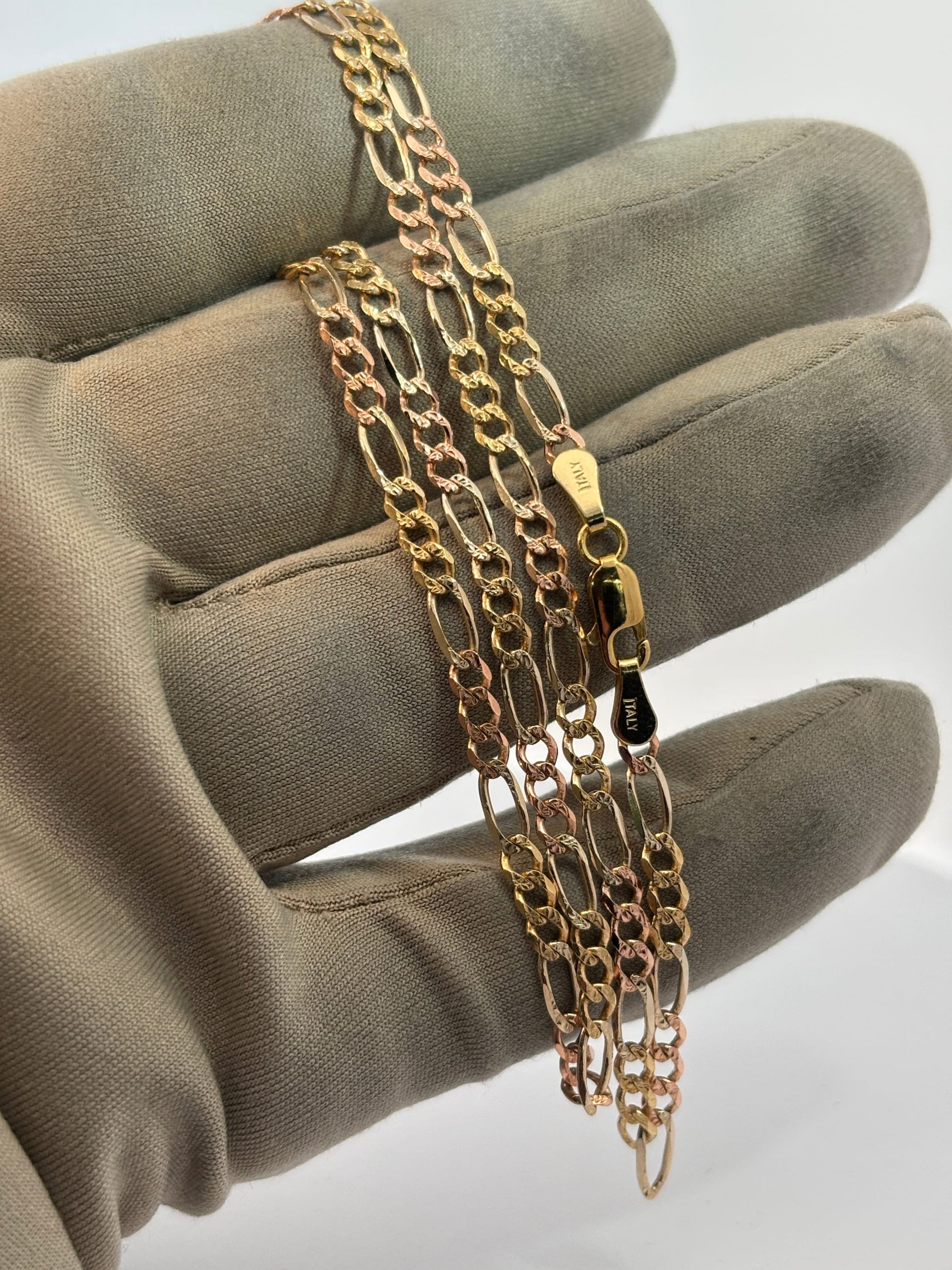 Bijoux Seconde Main | Remise à Neuf 3.5mm Figaro 3 tons