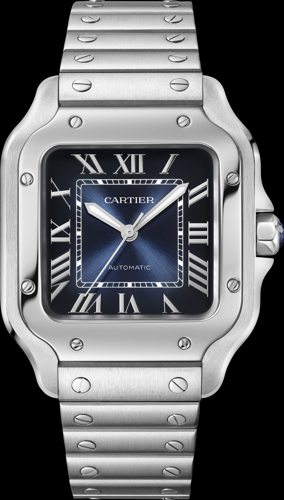Cartier watch | Cartier Santos Blue Stainless 36mm Men&#39;s Watch