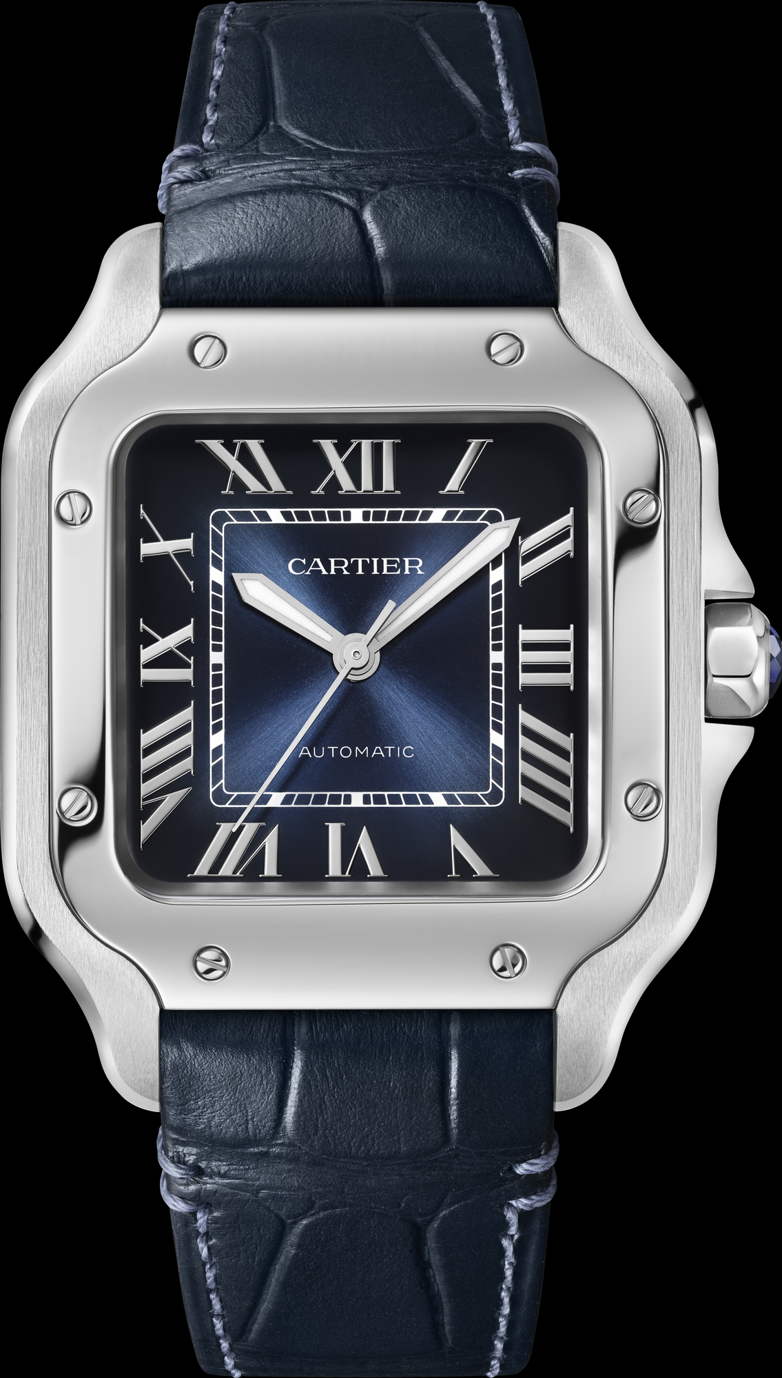 Cartier watch | Cartier Santos Blue Stainless 36mm Men&#39;s Watch