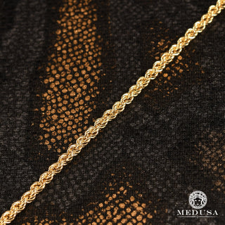 3mm Bracelet Torsade - 7'' / Or Jaune