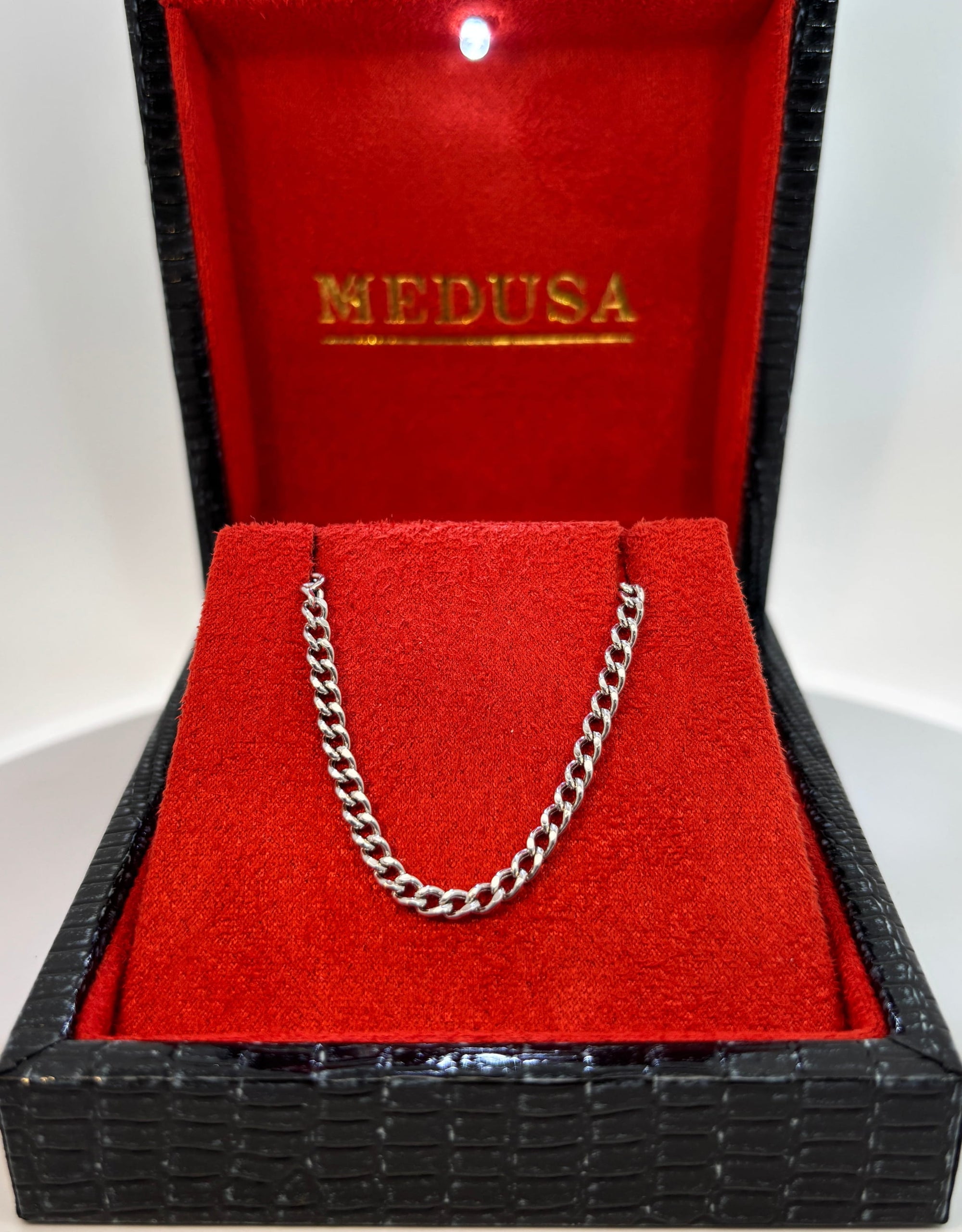 Bijoux Seconde Main | Remise à Neuf 3mm Cuban or blanc