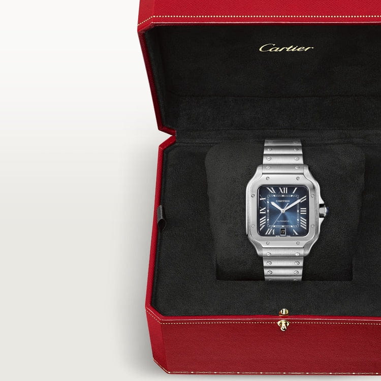Cartier watch | Cartier Santos 100 XL Blue Stainless 40mm Men&#39;s Watch
