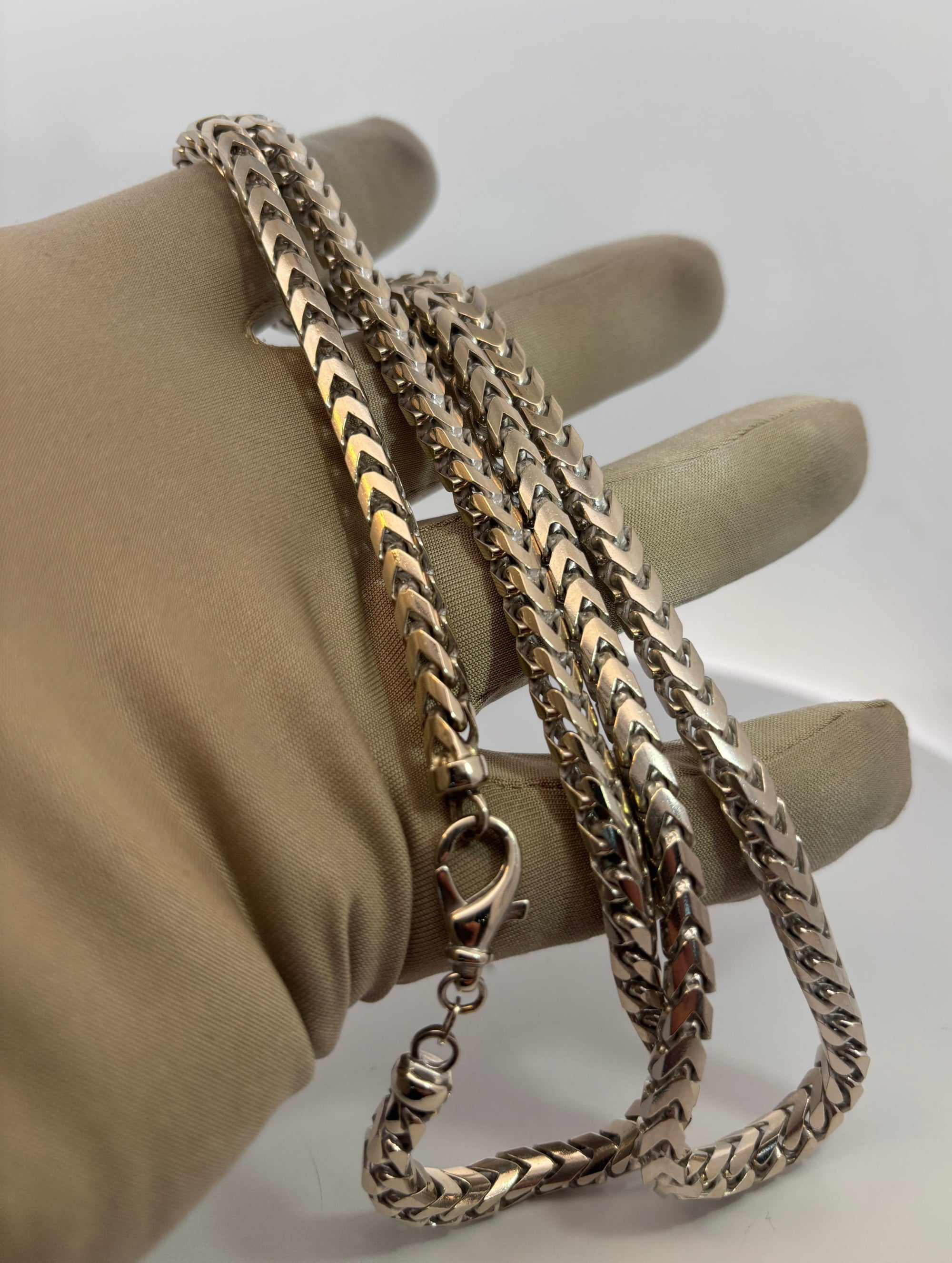 Bijoux Seconde Main | Remise à Neuf 5mm franco Solid Or Blanc