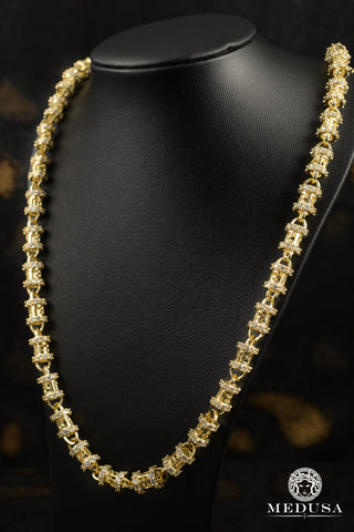 8mm Bullet Chain  - 20'' / Yellow Gold