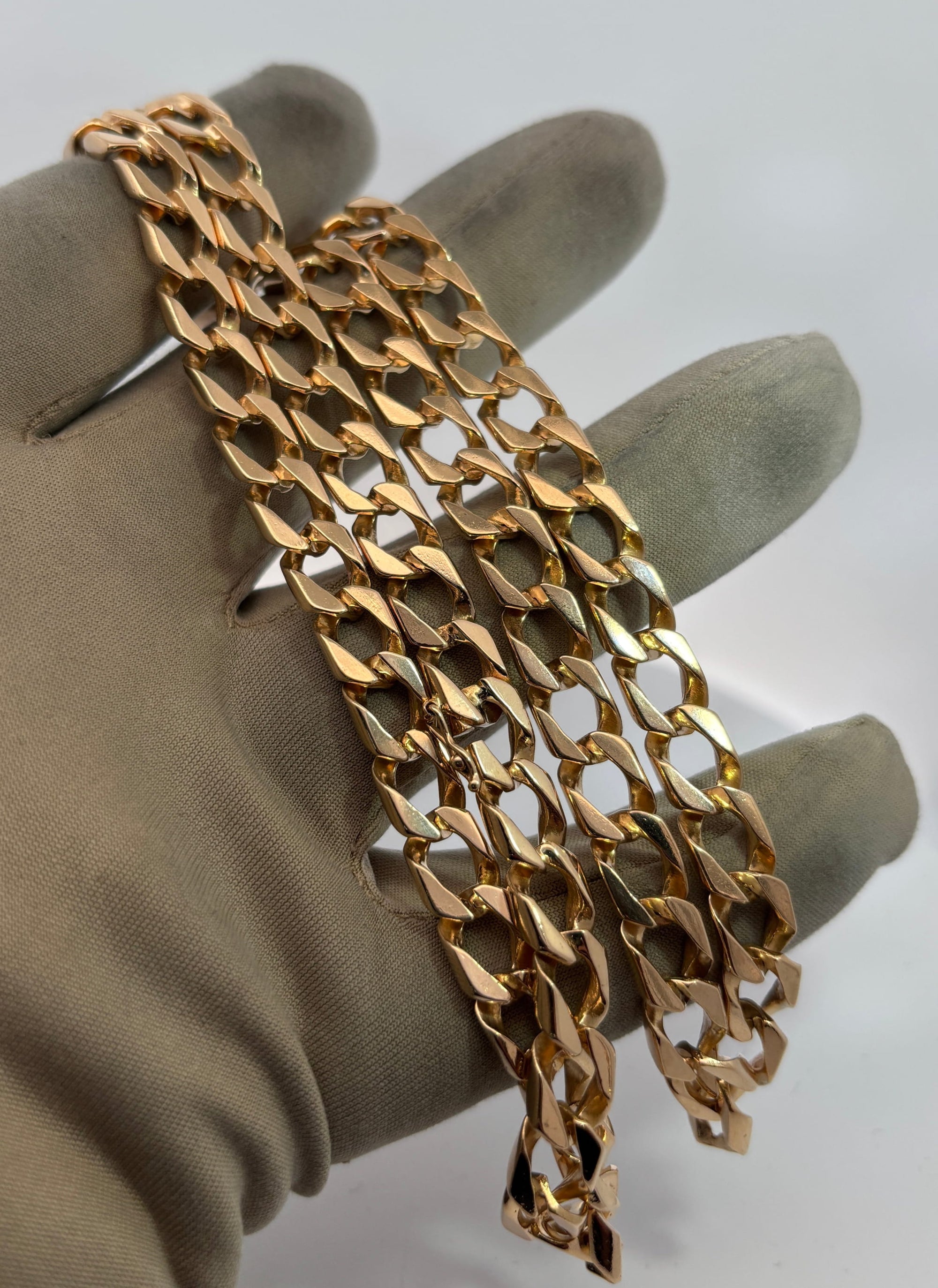 Bijoux Seconde Main | Remise à Neuf 8mm concave curb solid 14k