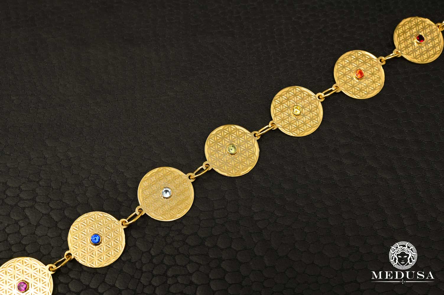 Bracelet Fleur de Vie en Or Jaune 10K