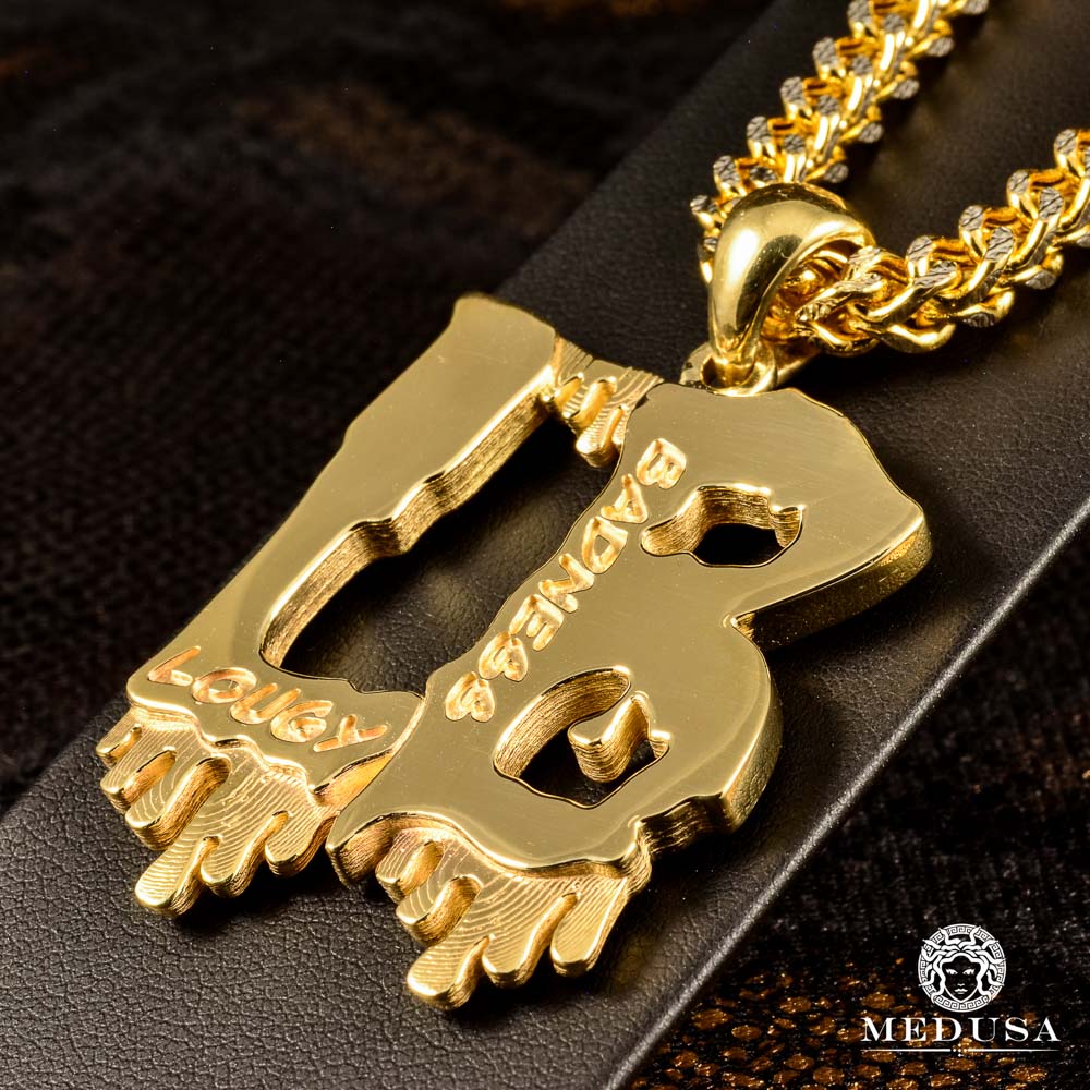 Pendentif Lougy Badness en Or Jaune 10K