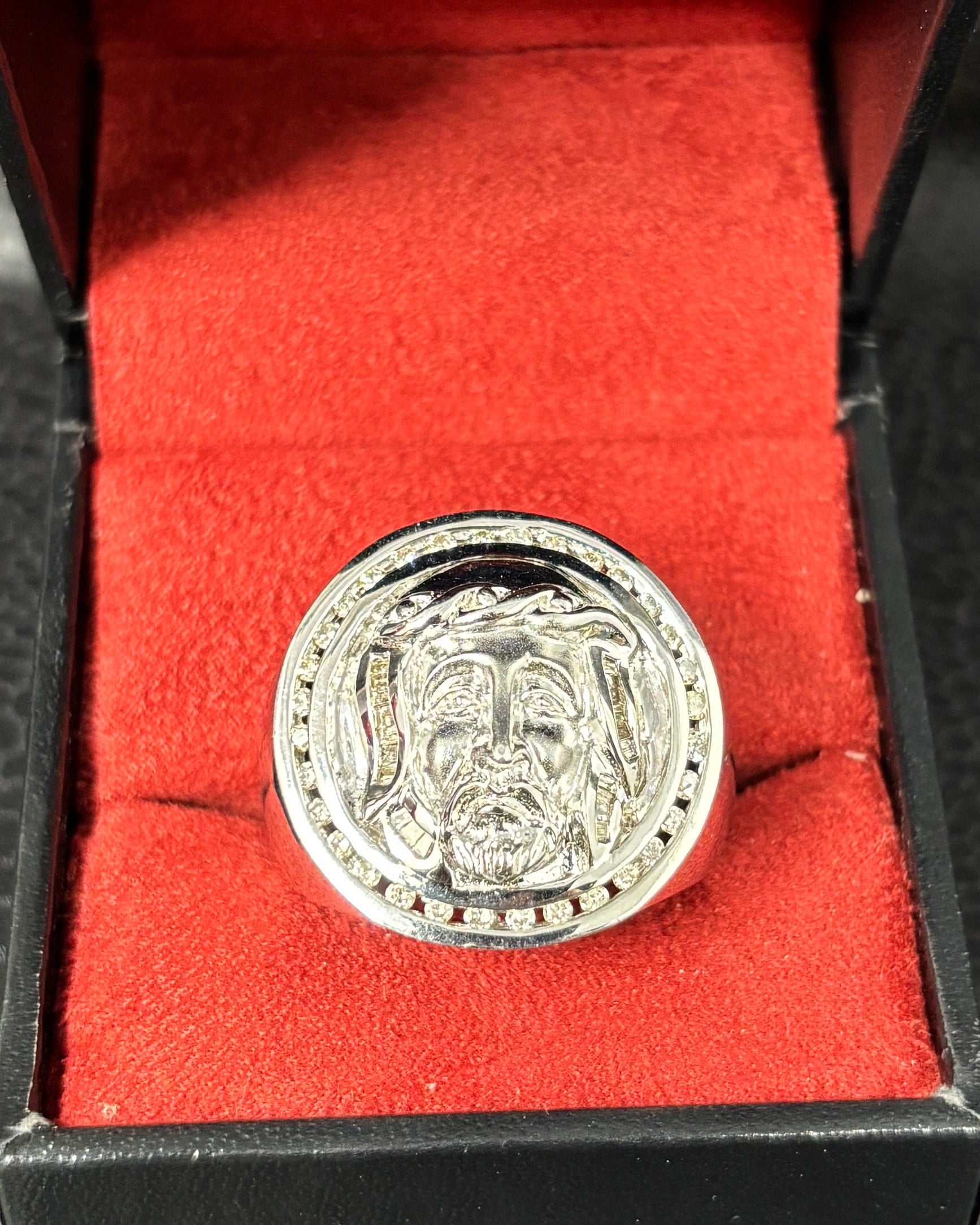 Bijoux Liquidation | Neuf Bague Jesus Diamant (SB18)