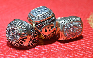 Montreal Canadiens Stanley Cup Rings Year - 1976 1977 1978  - Yellow Gold