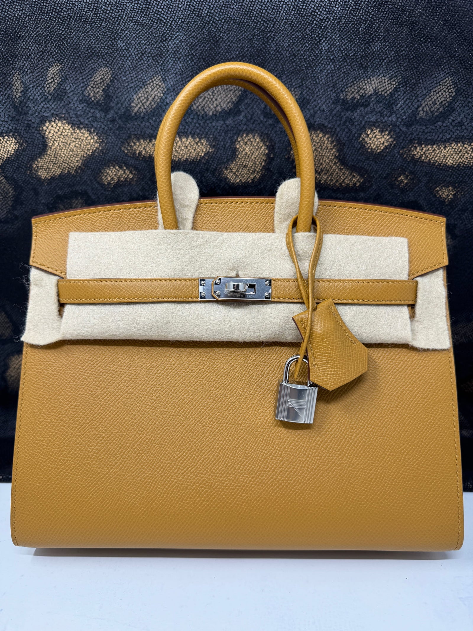 Birkin 25 Epsom Sesame Palladium Hardware