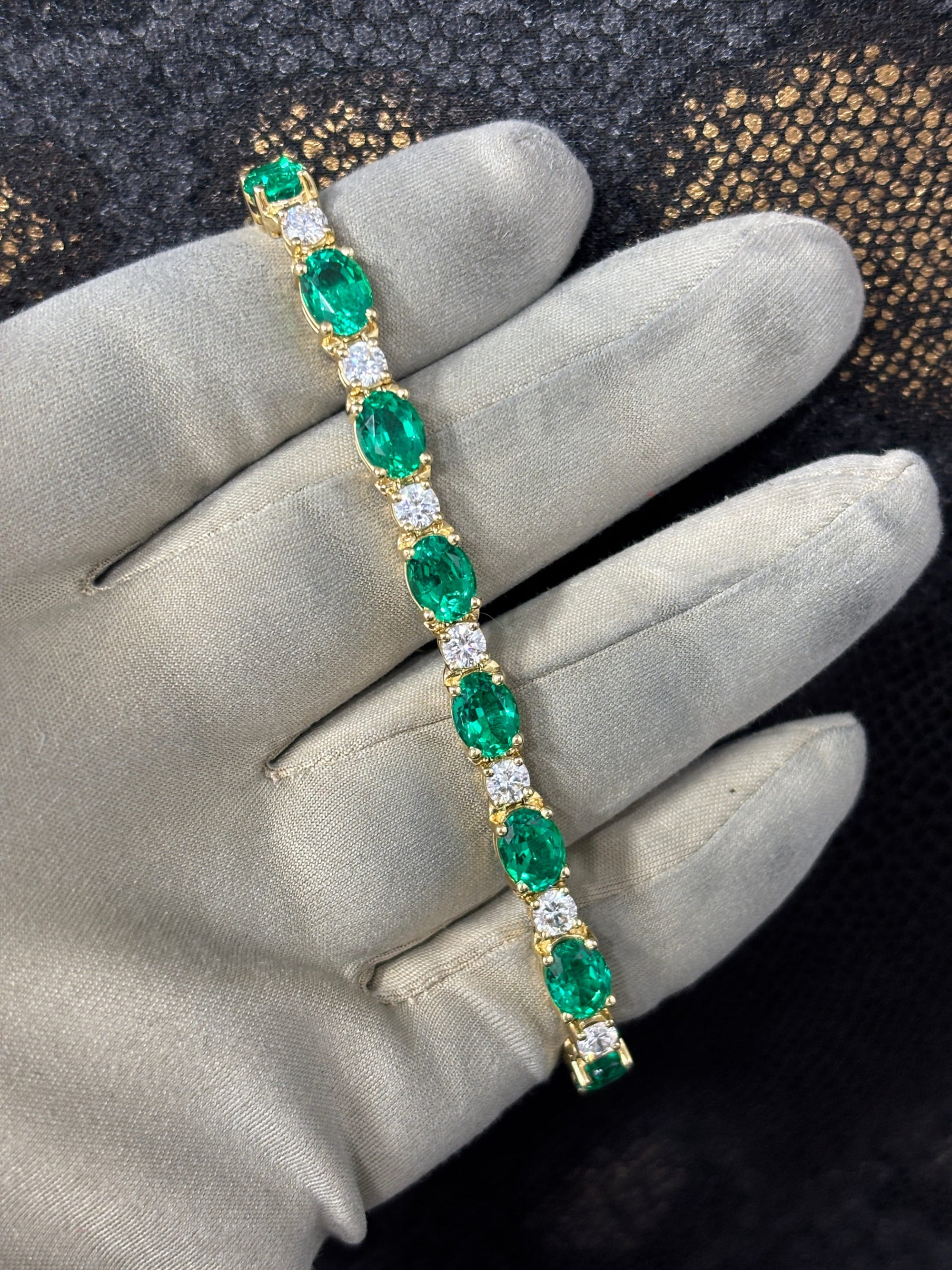 Bijoux Liquidation | Neuf Bracelet 6mm Tennis Émeraude (CB)