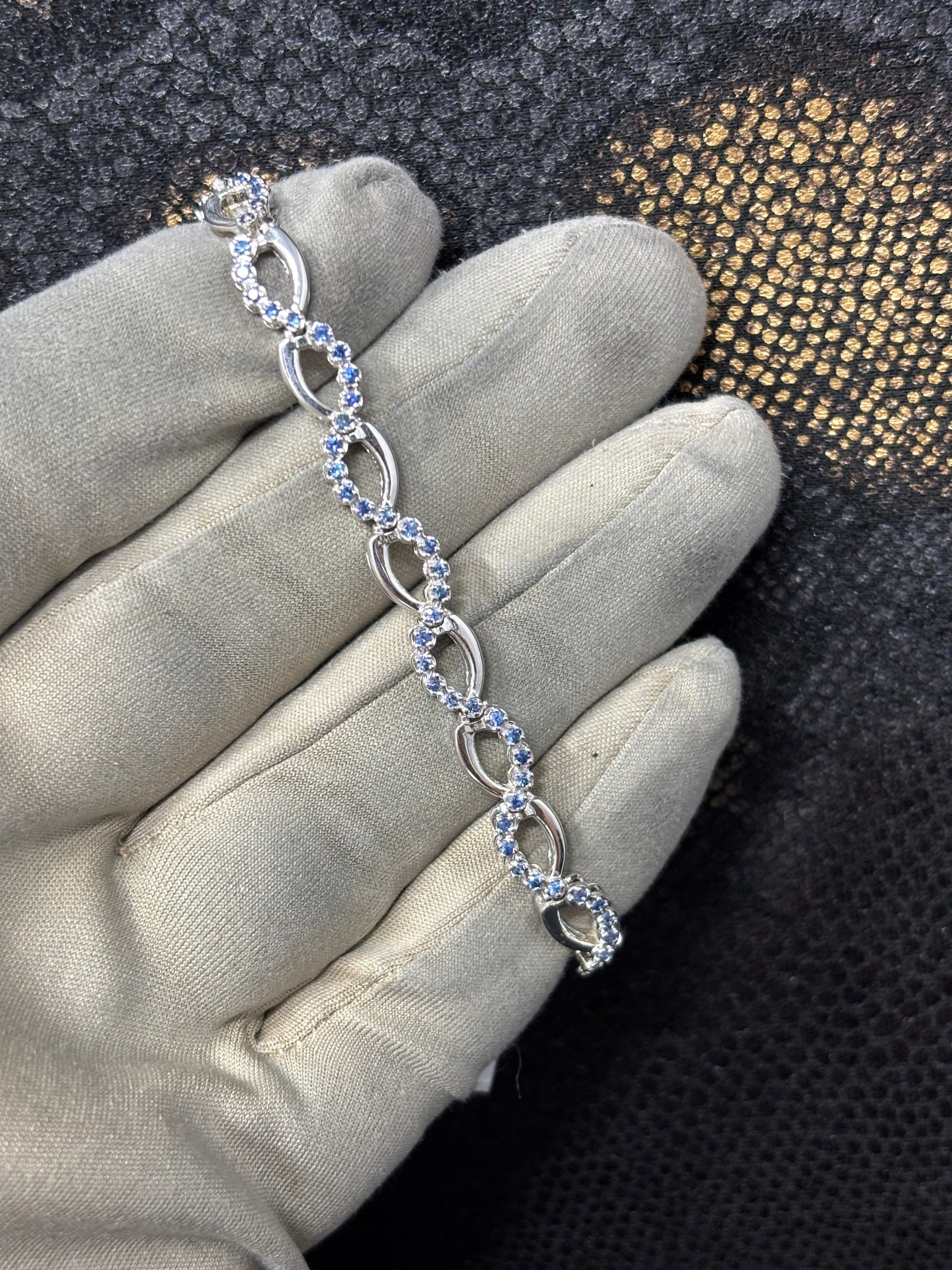 Bijoux Liquidation | Neuf Bracelet Tennis Infini Saphir (CB)