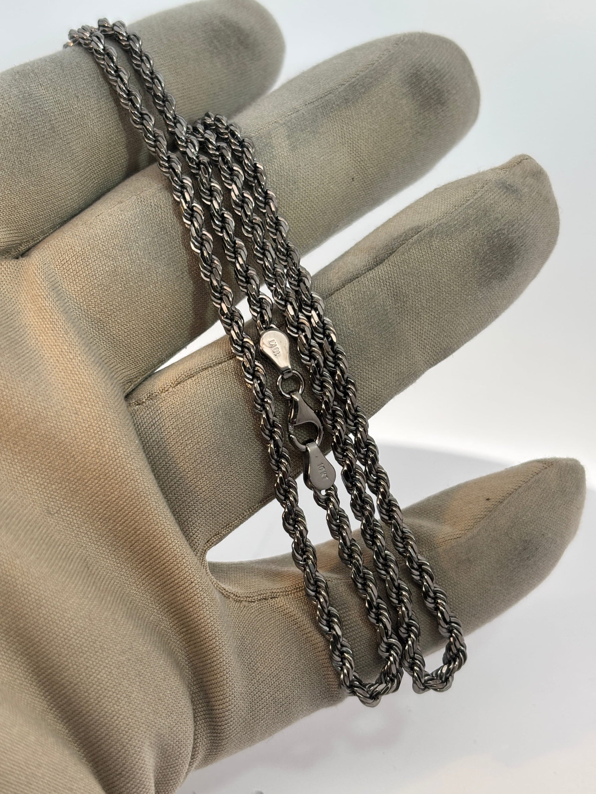 Bijoux Liquidation | Neuf Chaine 3mm torsade or noir