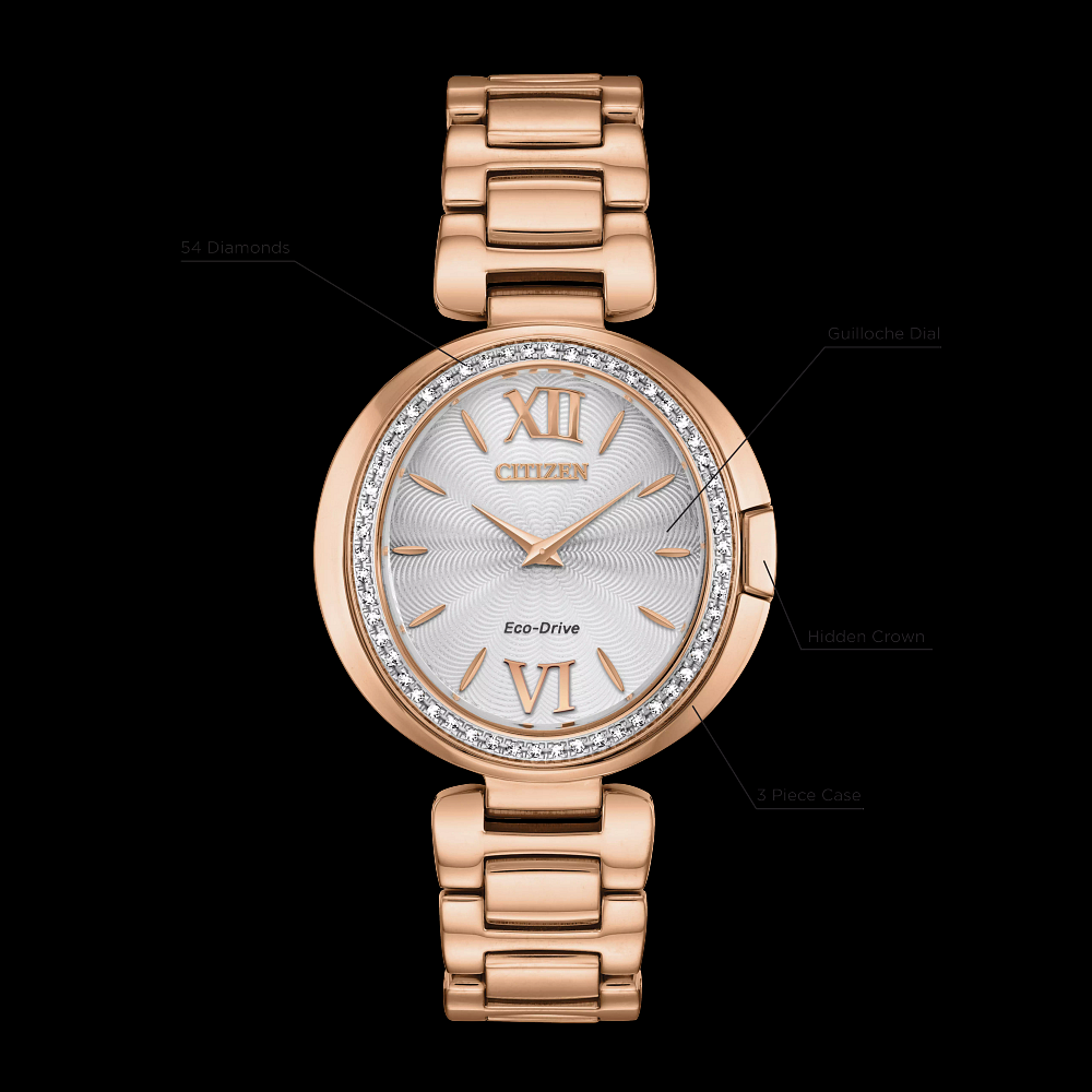 Montre Citizen | Montre Femme Citizen Capella EX1503-54A Or Rose