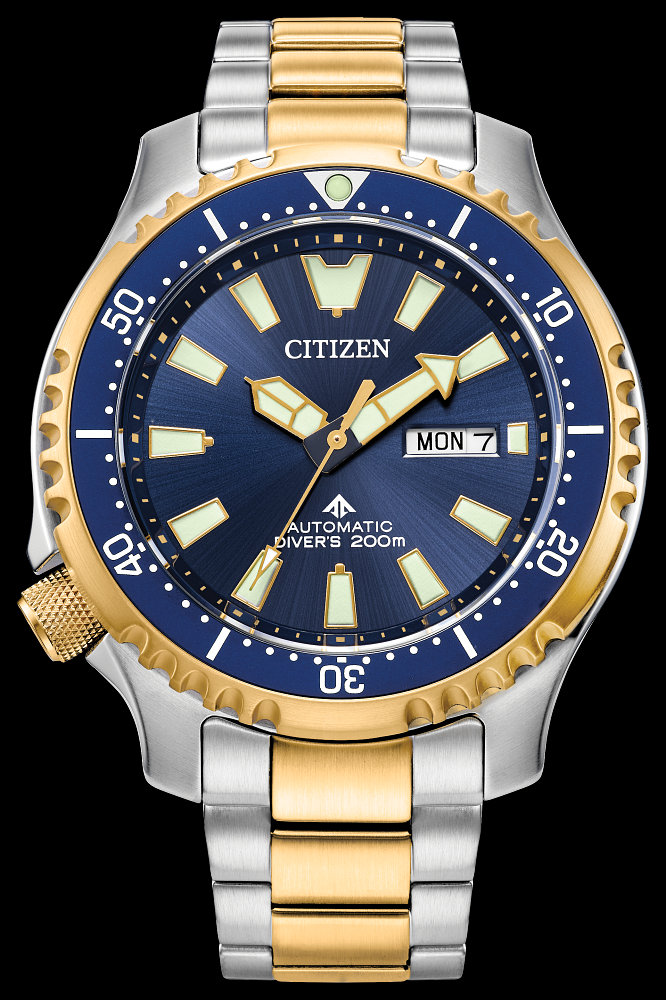 Montre Citizen | Montre Homme Citizen Promaster Dive Automatic NY0154-51L Or 2 Tons