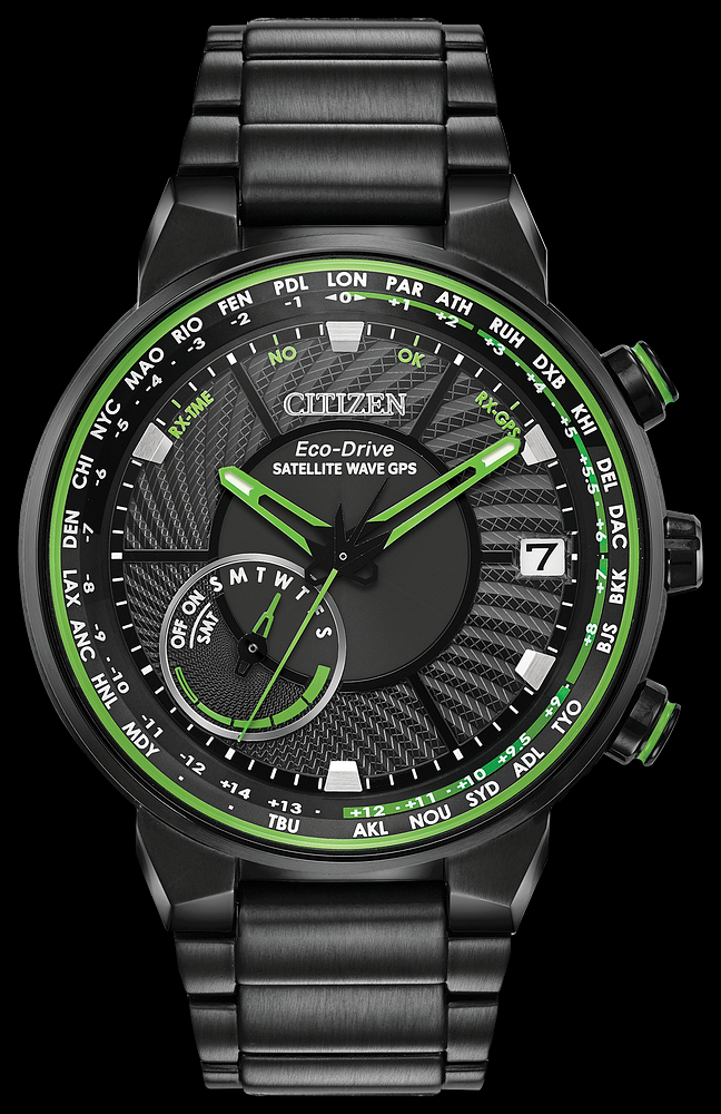 Montre Citizen | Montre Homme Citizen Satellite Wave GPS Freedom CC3035-50E Or Noir