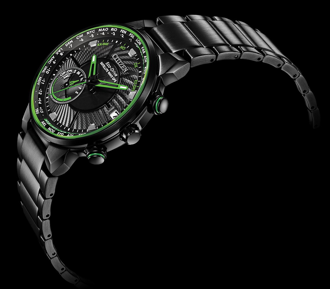Montre Citizen | Montre Homme Citizen Satellite Wave GPS Freedom CC3035-50E Or Noir