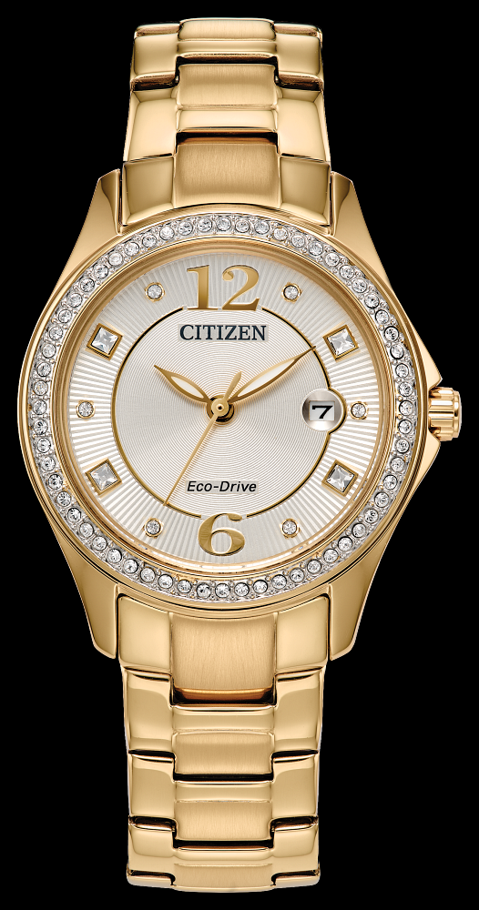 Montre Citizen | Montre Femme Citizen Silhouette Crystal FE1147-79P Or Jaune