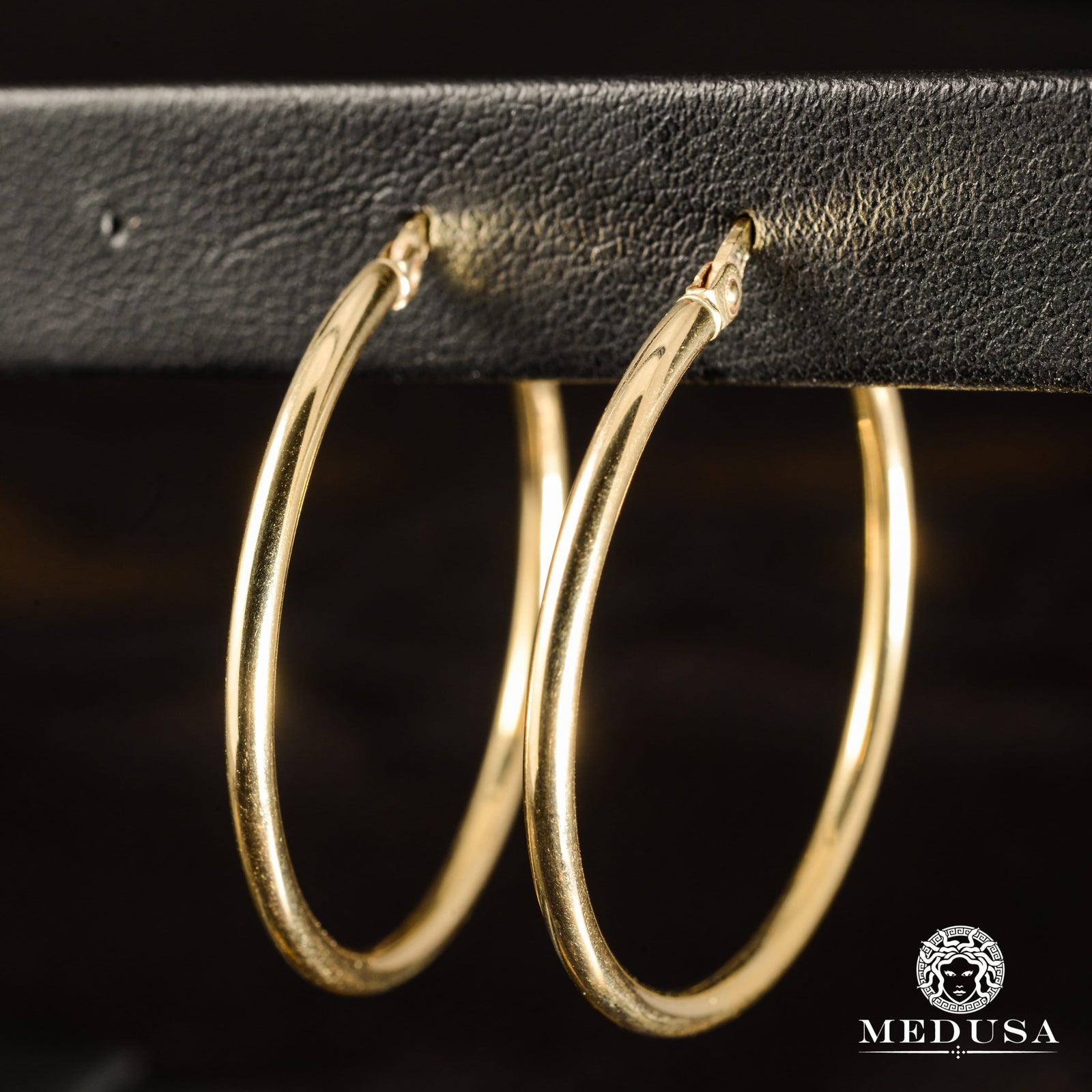 Anneaux en Or 10K | Boucles d’Oreilles Halo F1 26mm / Or Jaune