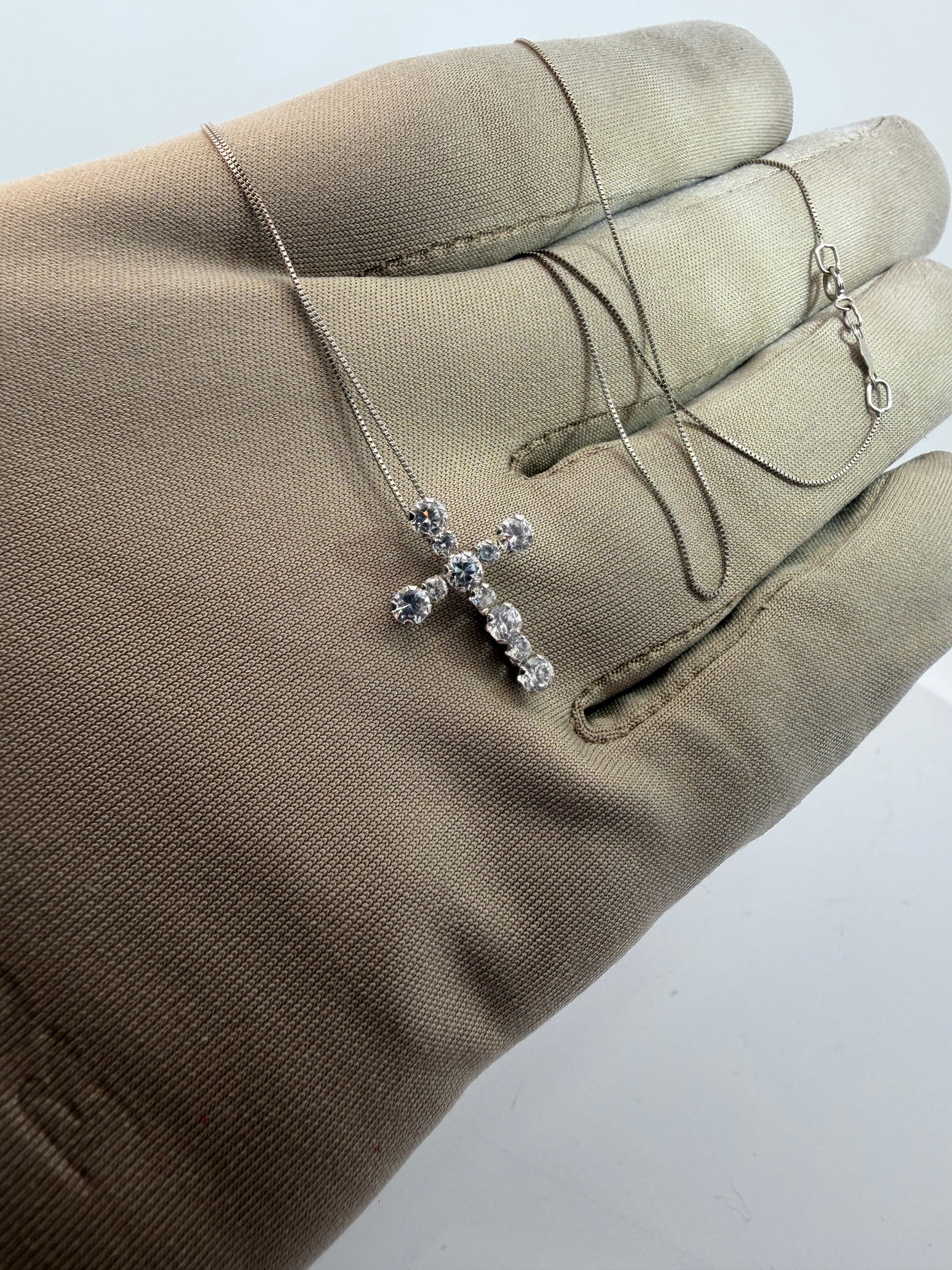 Bijoux Liquidation | Remise à Neuf Kit chaine et croix or blanc