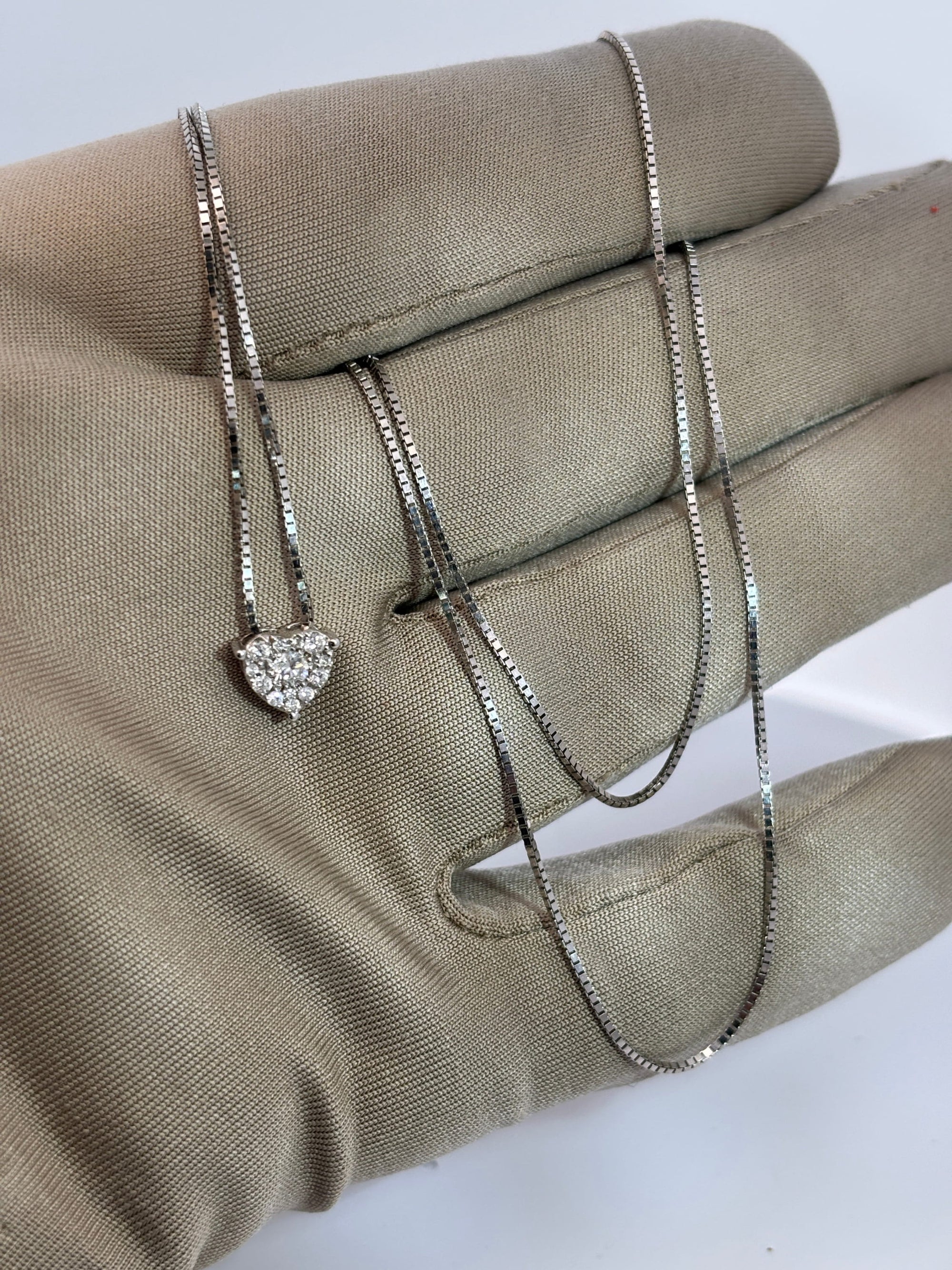Bijoux Liquidation | Remise à Neuf Kit Coeur diamant or blanc