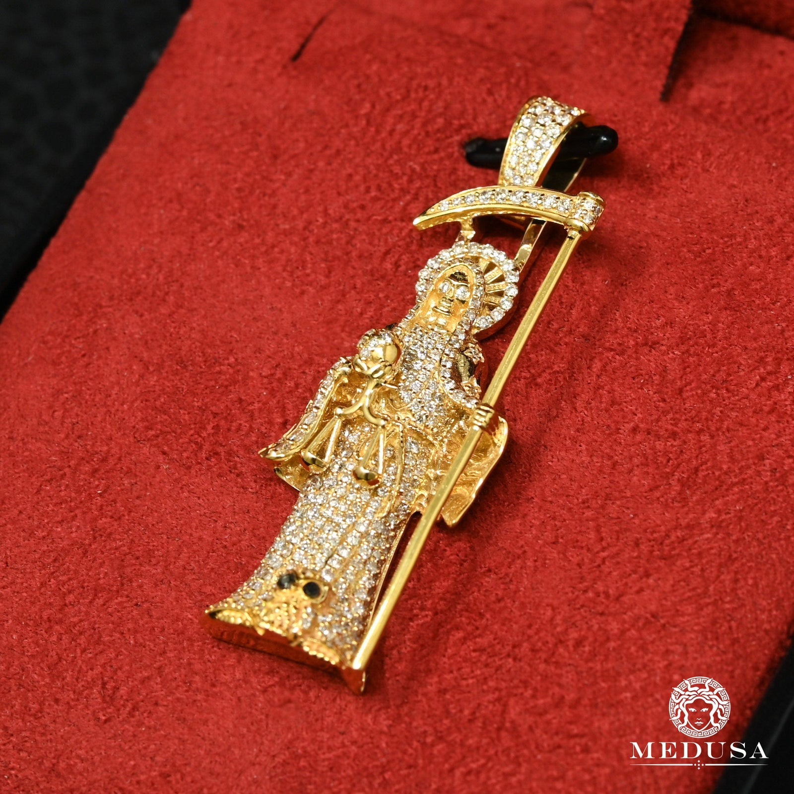 Pendentif à Diamants en Or 10K | Pendentif Divers Reaper D2 - Diamant Or Jaune