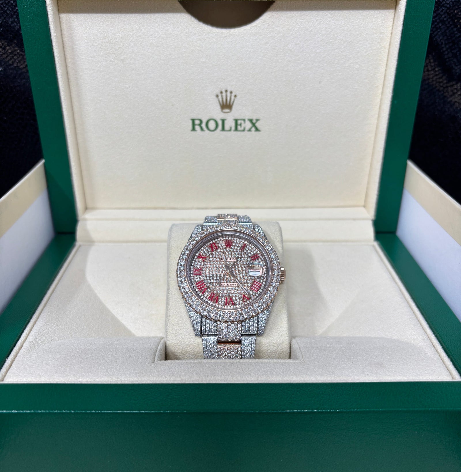 Bijoux Seconde Main | Remise à Neuf Rolex 41mm Iced Honeycomb setting