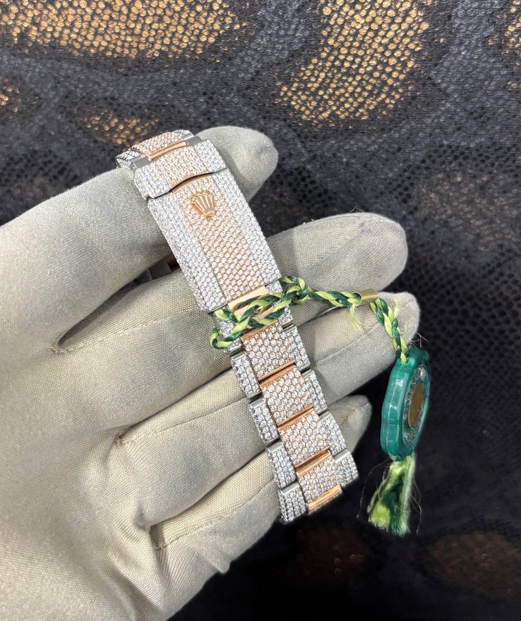 Bijoux Seconde Main | Remise à Neuf Rolex 41mm Iced Honeycomb setting