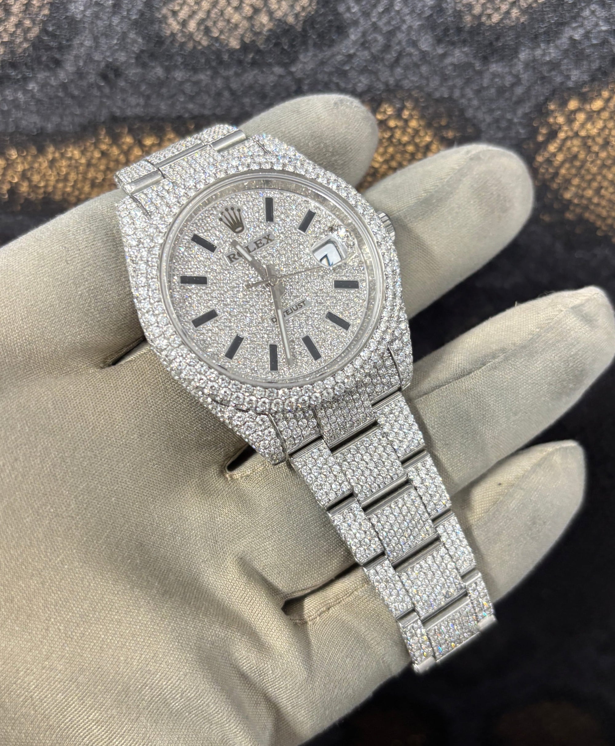 Bijoux Seconde Main | Remise à Neuf Rolex 41mm Iced Stick