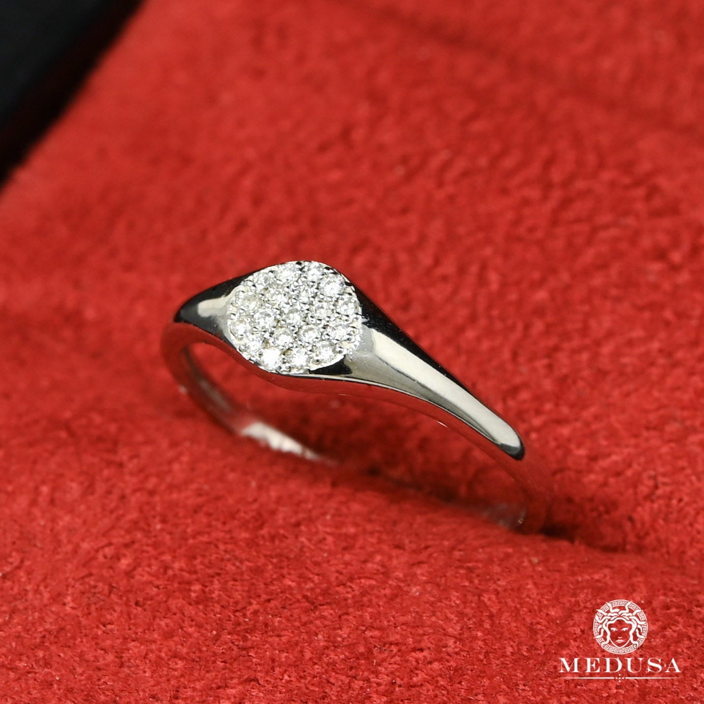 Bague à Diamants en Or 14K | Bague Fiançaille Solitaire F34 - MA0961 Or Blanc