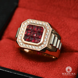 Square D29 - Rubies  - Rose Gold