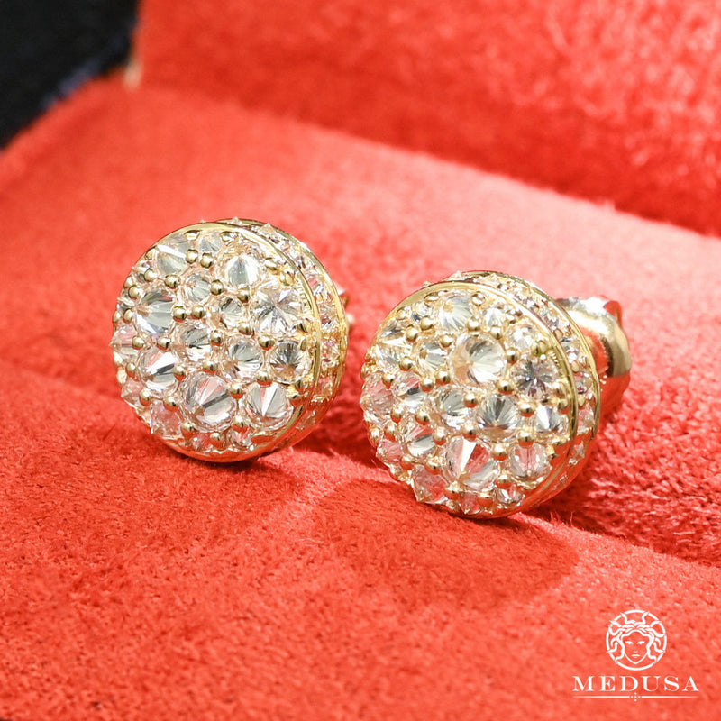 Studs Diamants en Or 10K | Boucles d’Oreilles Studs D29 - Upside Down Diamant Or Jaune