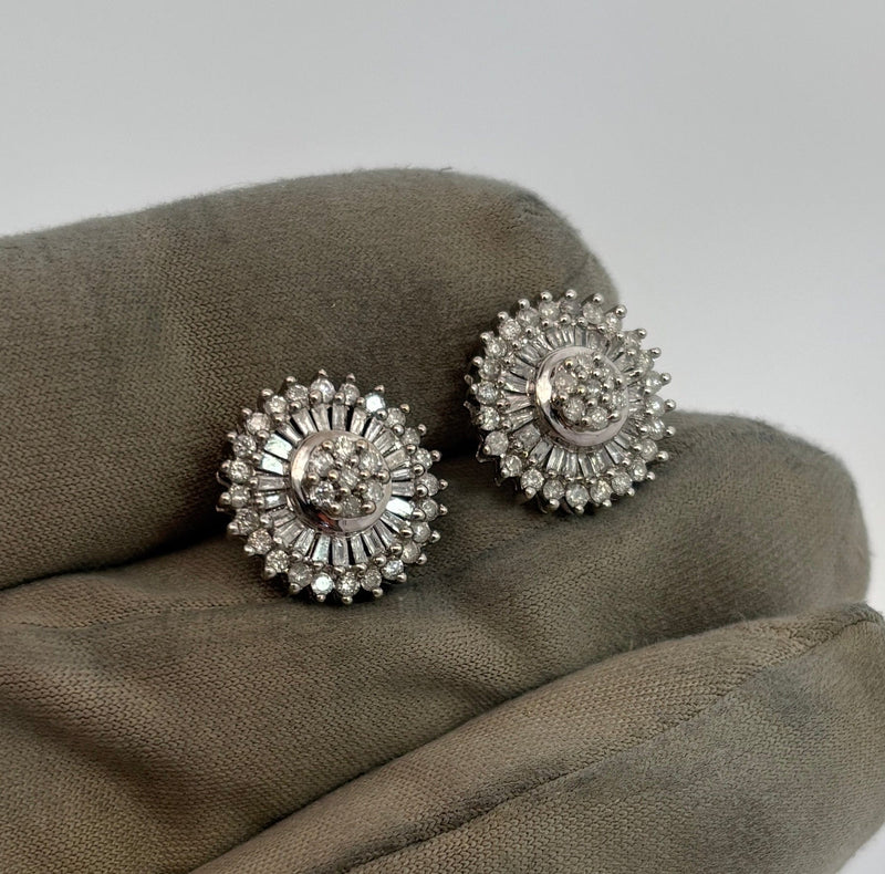 Bijoux Liquidation | Neuf Studs diamant baguette