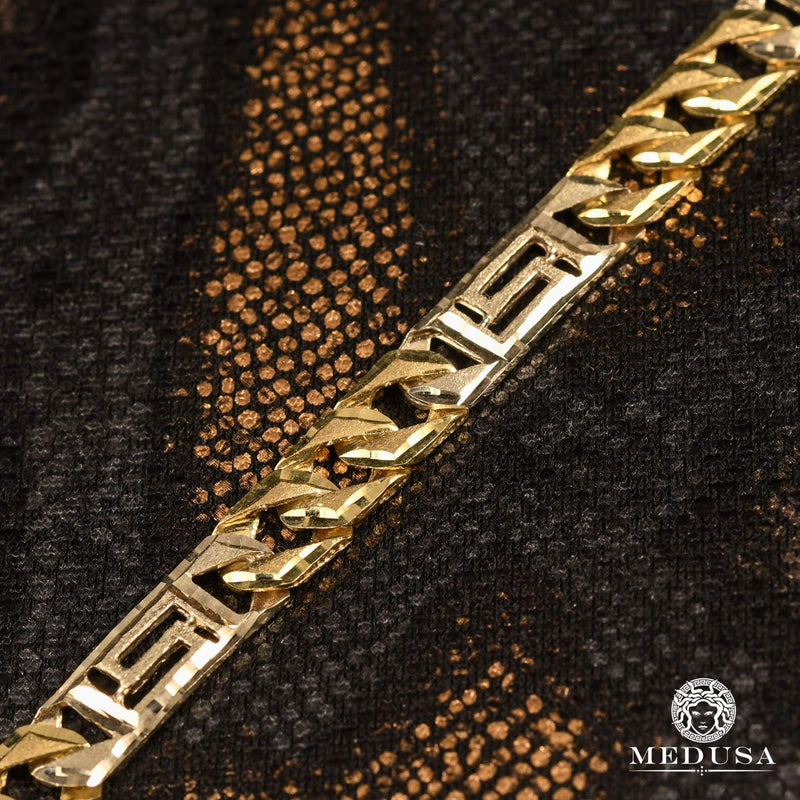 10K Gold Bracelet | Men&#39;s Bracelet 10mm Gianni M2 Bracelet