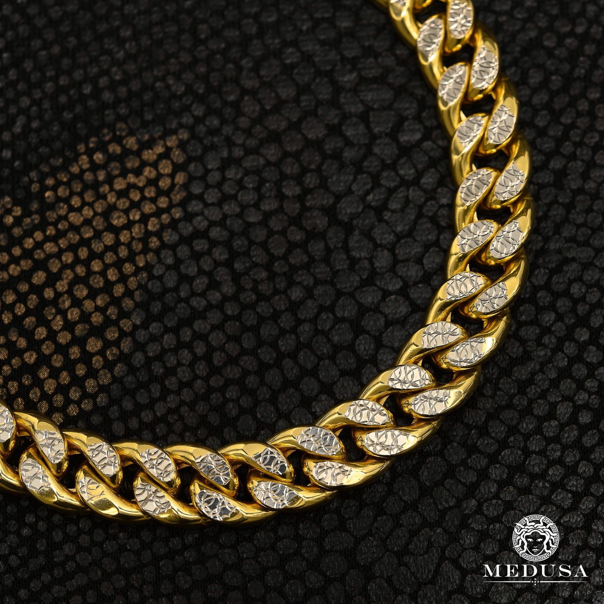 10K Gold Chain | 10mm Cuban Diamond Cut chain