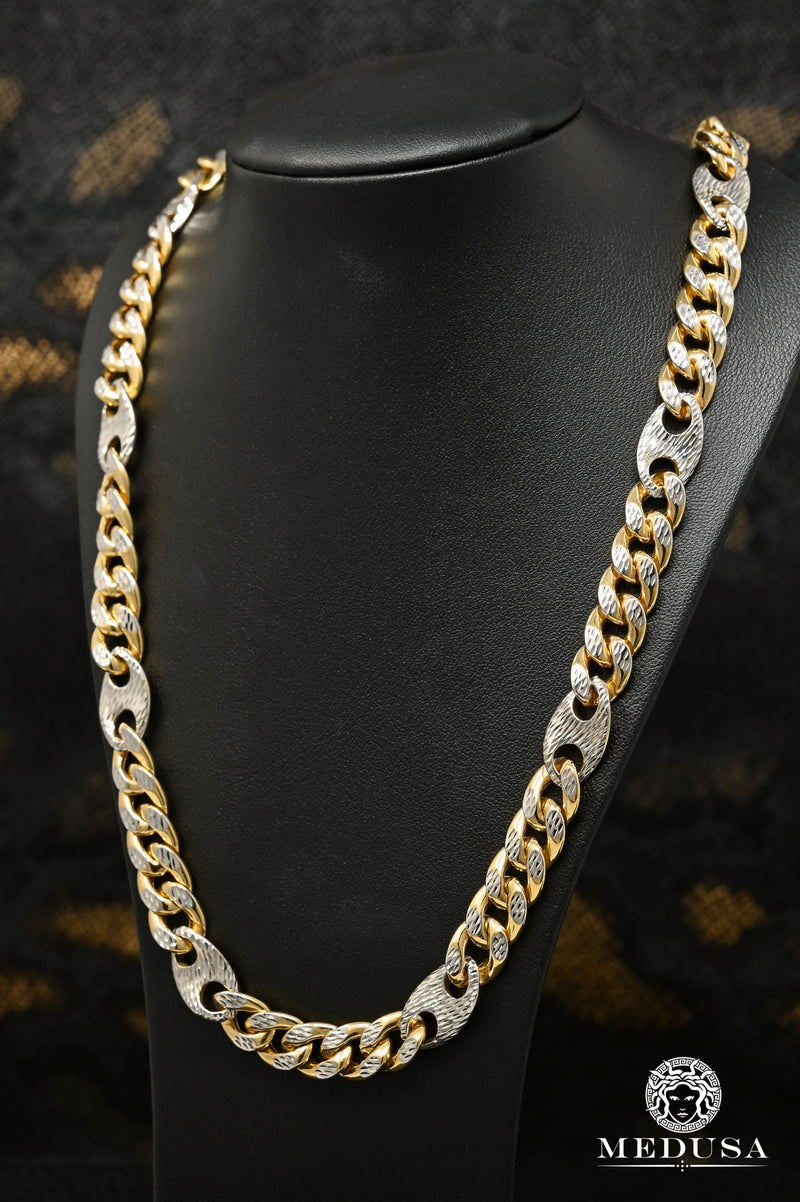 10K Gold Chain | 10mm Cuban Gucci Diamond Cut chain