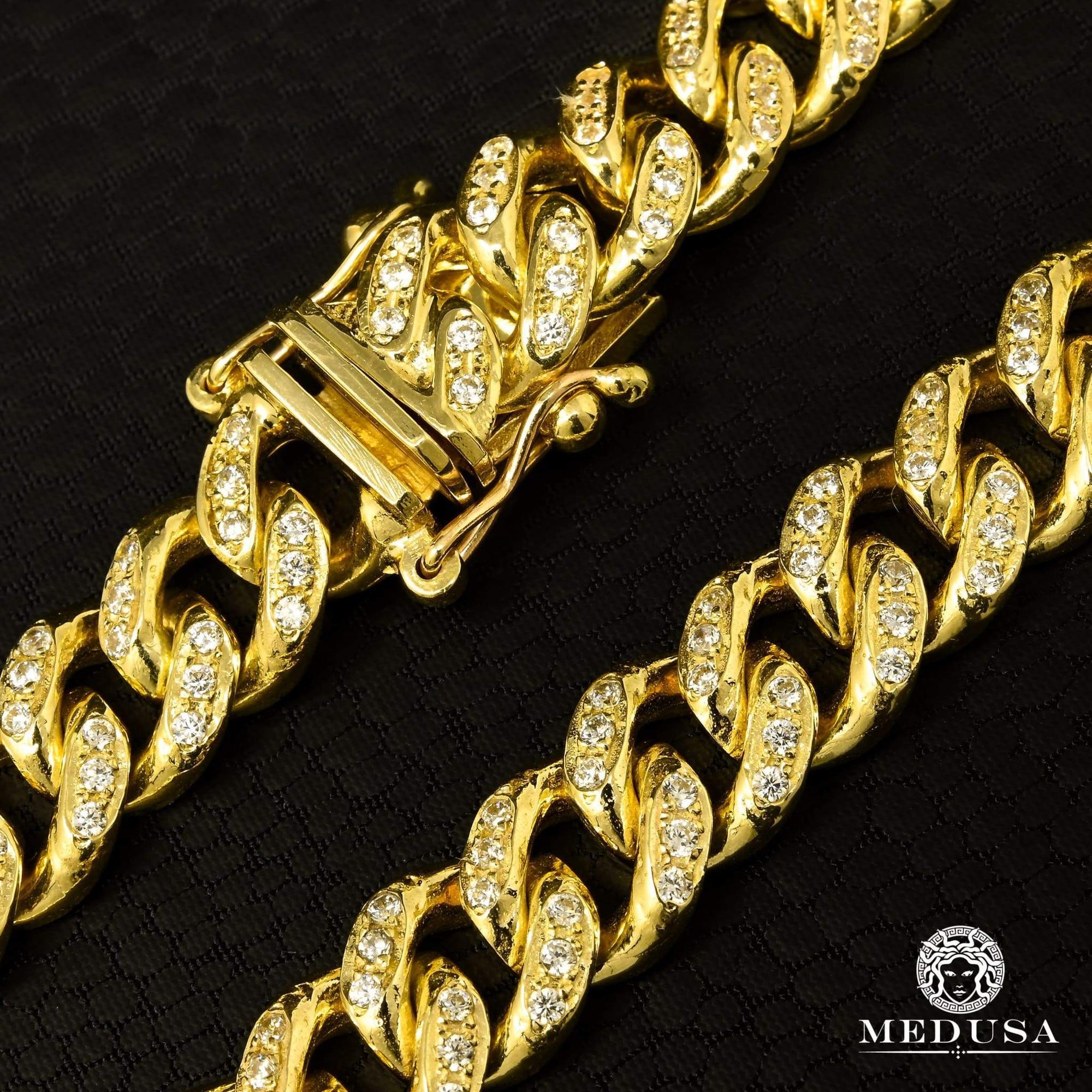 10K Gold Bracelet | Men's Bracelet 11mm Cuban Link Bracelet