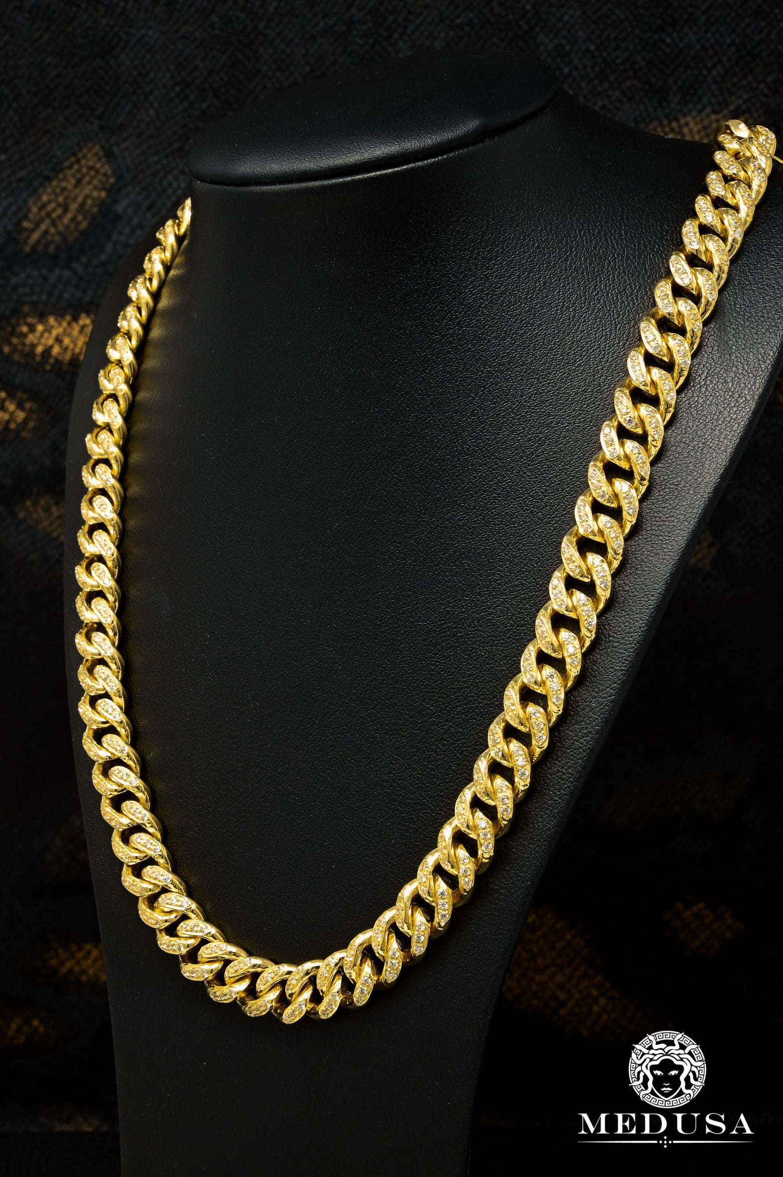10K Gold Diamond Chain | 11mm Cuban Link CZ chain