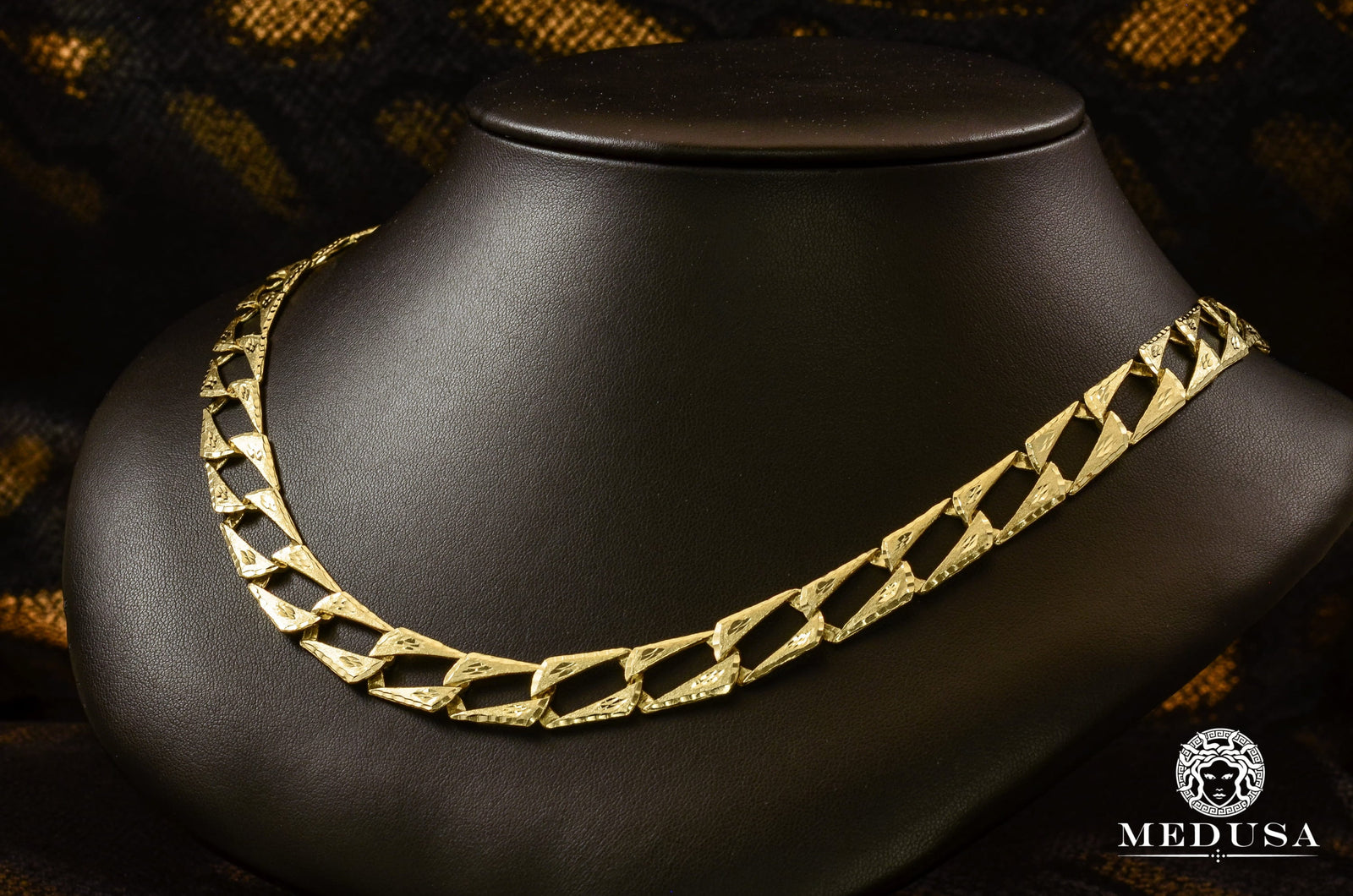 10K Gold Chain | Curb Chain 12mm Meshy M425