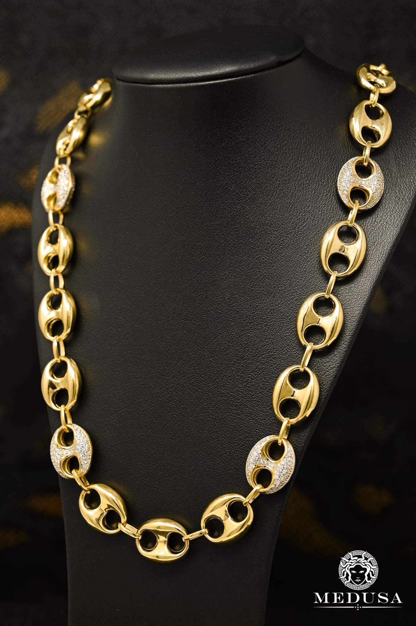 10K Gold Chain | Chain 15mm Gucci Stone