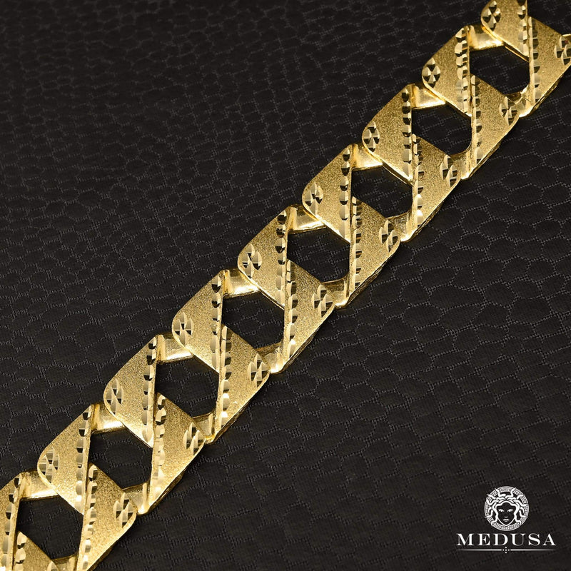 10K Gold Bracelet | Men&#39;s Bracelet 16mm Meshy Bracelet M-CBE