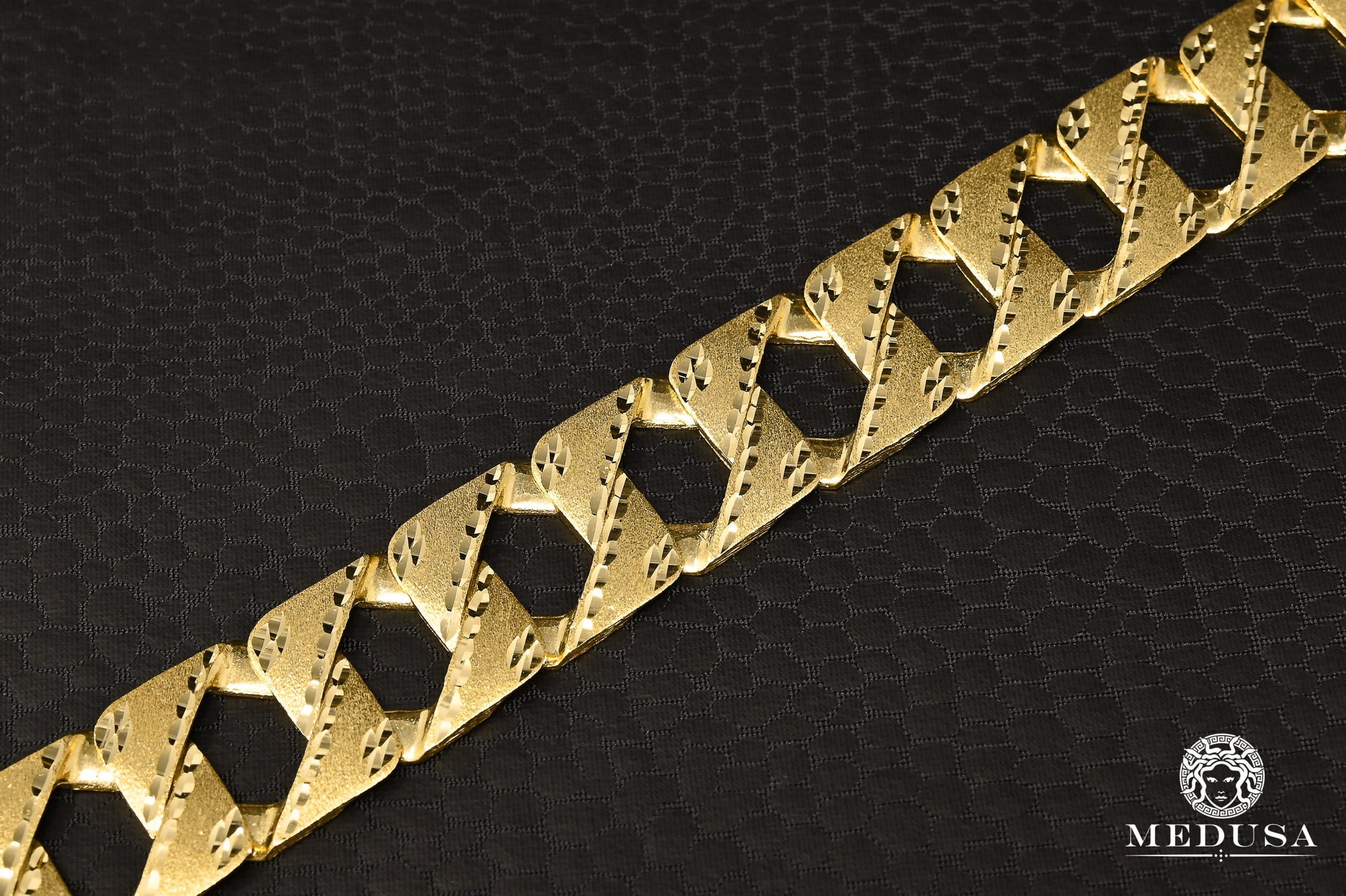 Chaîne en Or 10K | Chaîne Gourmette 16mm Meshy M-CBE