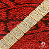 Bracelet à Diamants en Or 14K | Bracelet Homme 17mm Bracelet Tennis Square Emerald Or Jaune