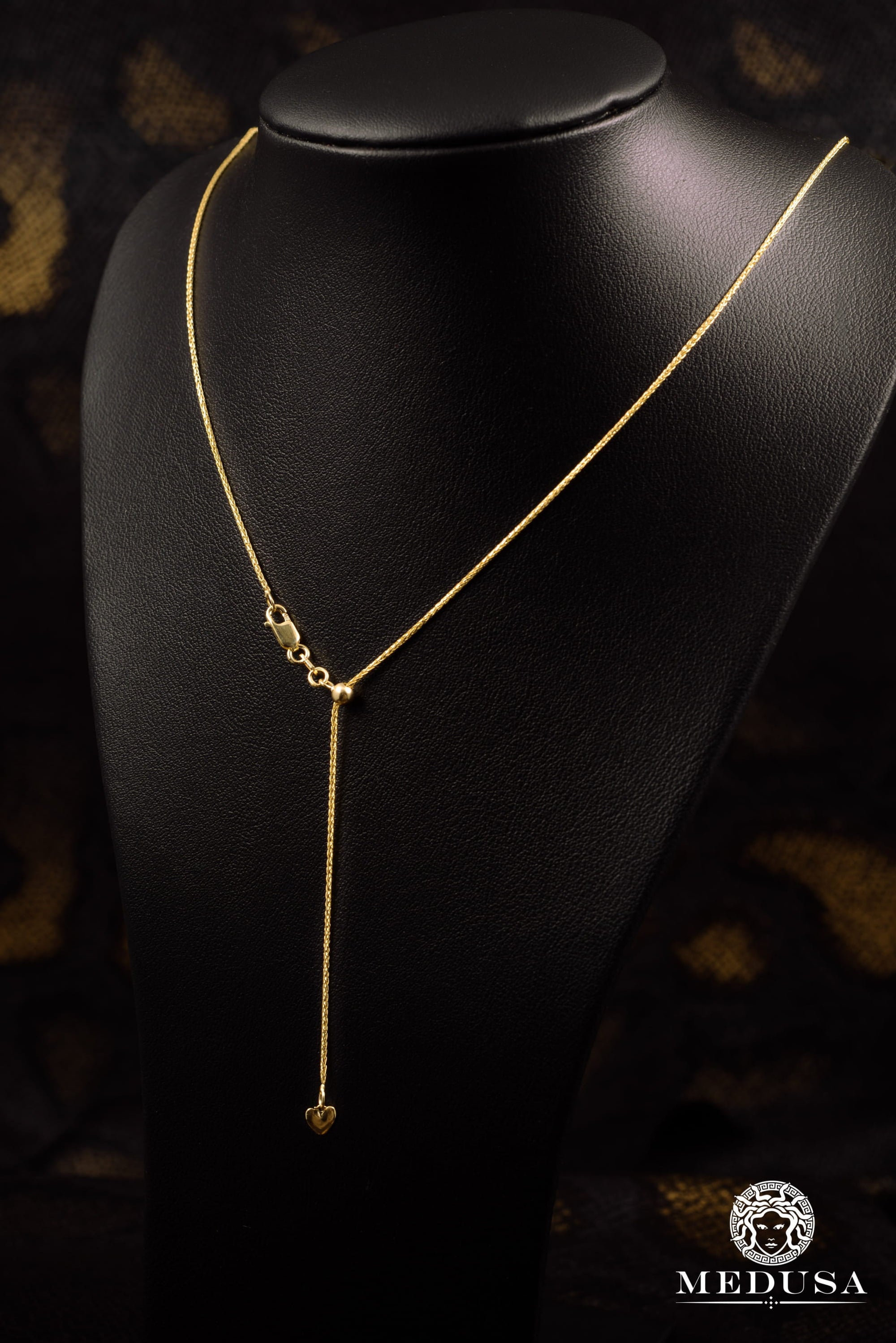 10K Gold Chain | Chain 1mm Wheat Adjustable 22'' / Yellow Gold