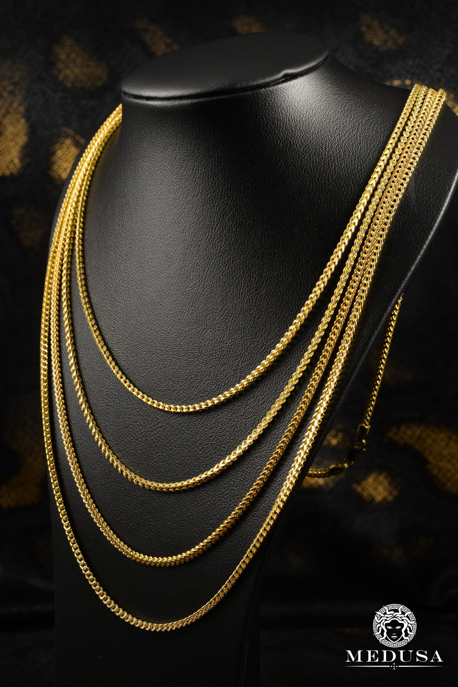 10K Gold Chain | 2.5mm Franco Diamond Cut chain