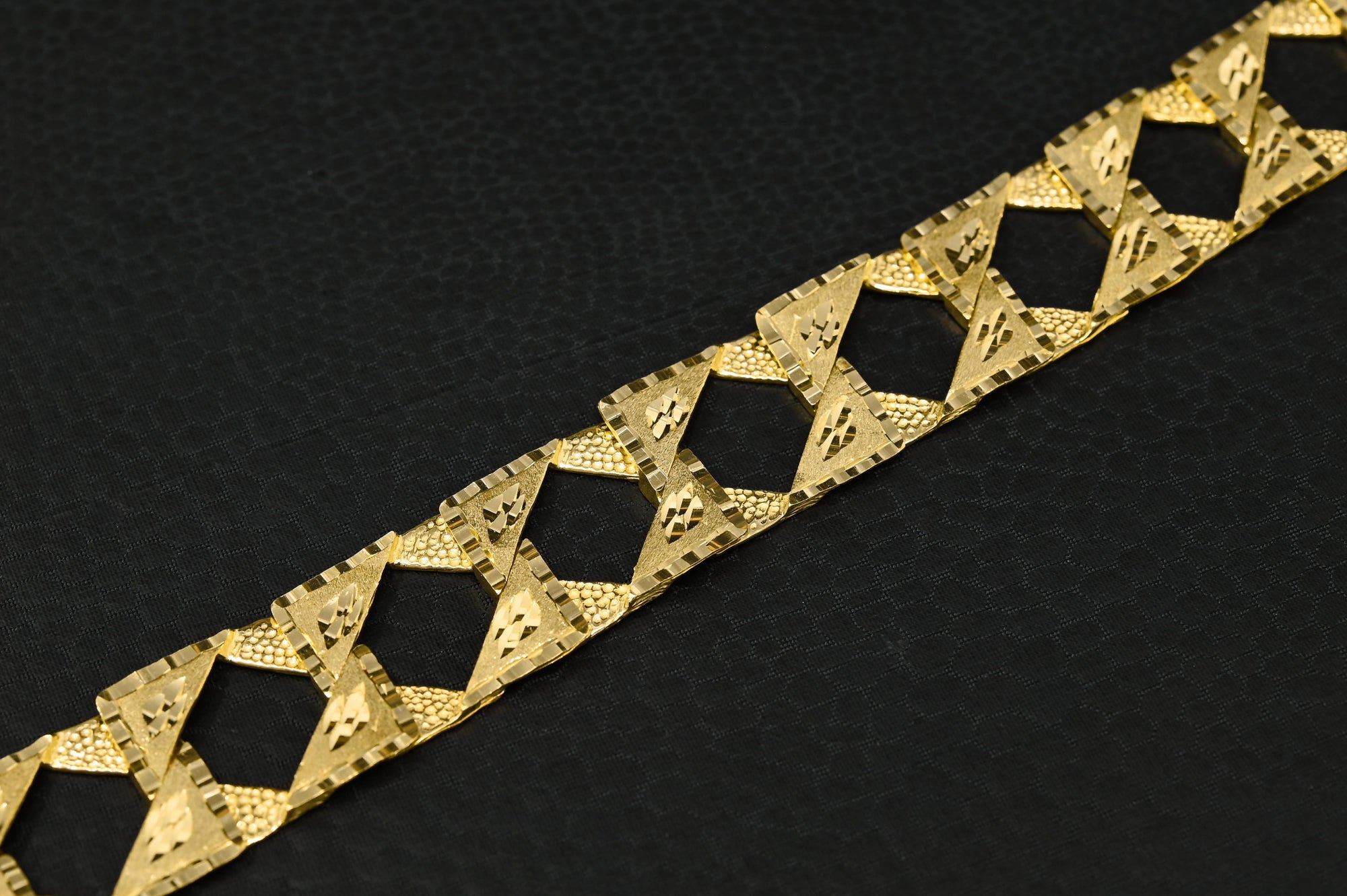 Bracelet en Or 10K | Bracelet Homme 20mm Bracelet Meshy Square