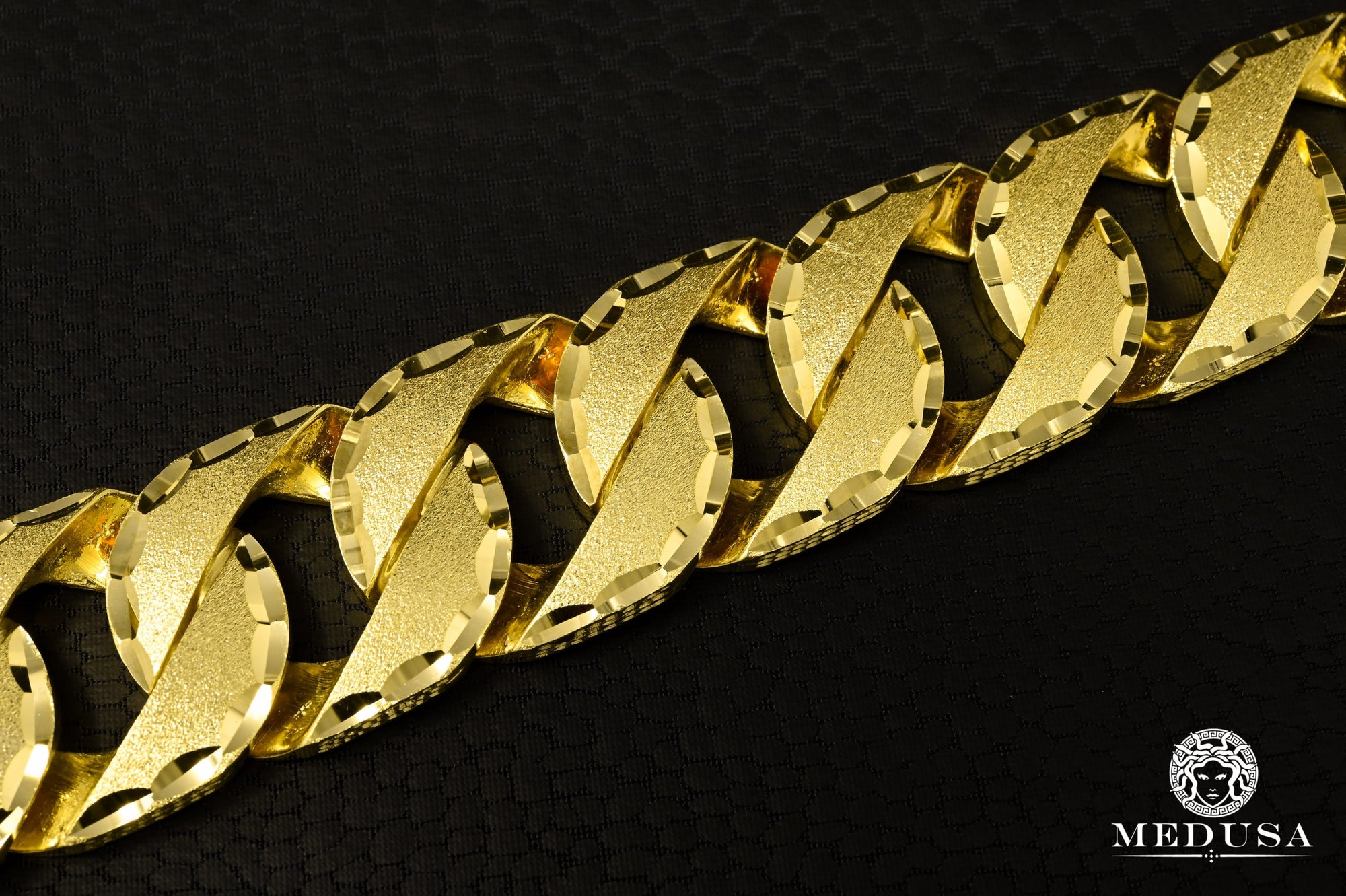 Bracelet en Or 10K | Bracelet Homme 21mm Bracelet Miami M-Jumbo