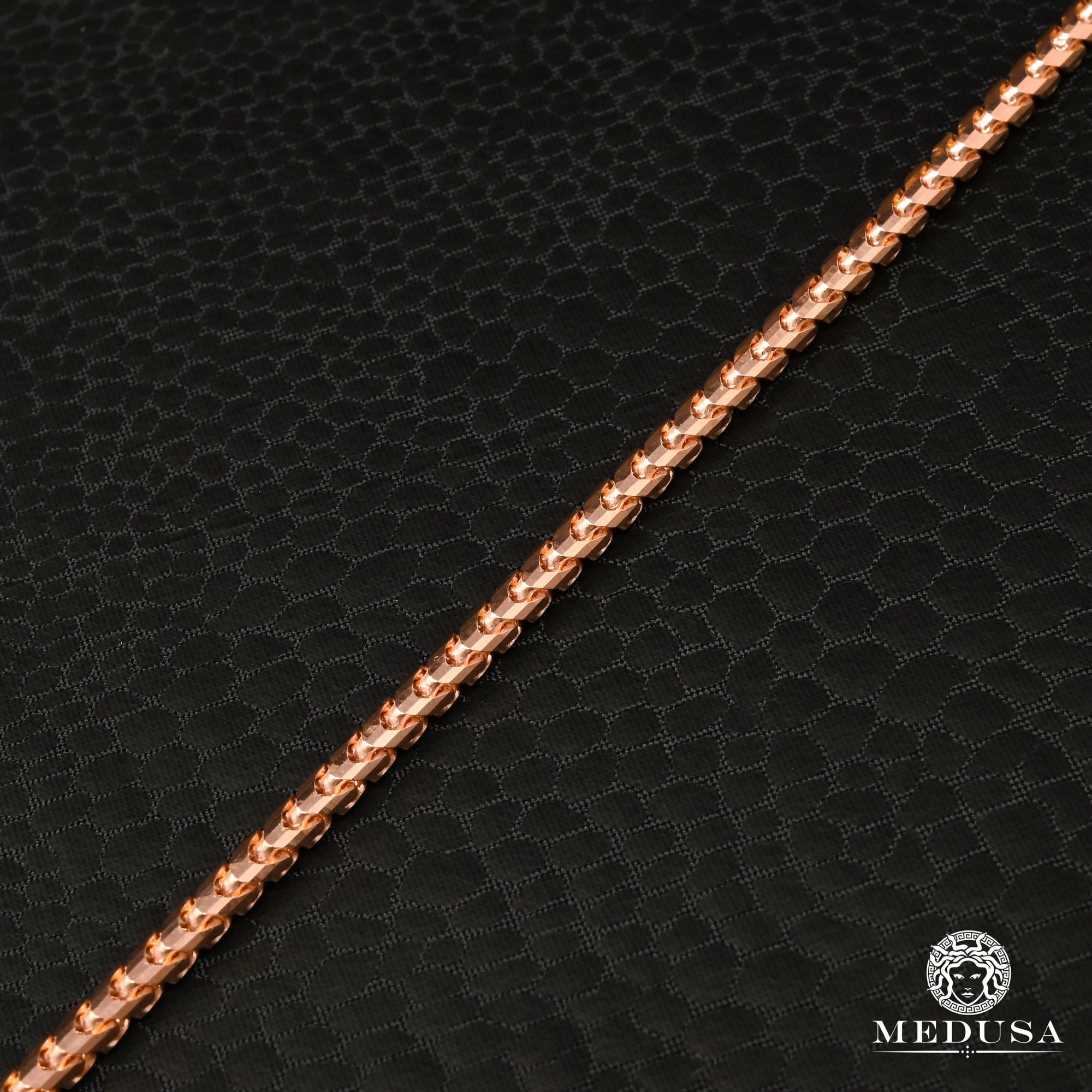 Chaîne en Or 10K | Chaîne 3.5mm Franco Solid Or Rose